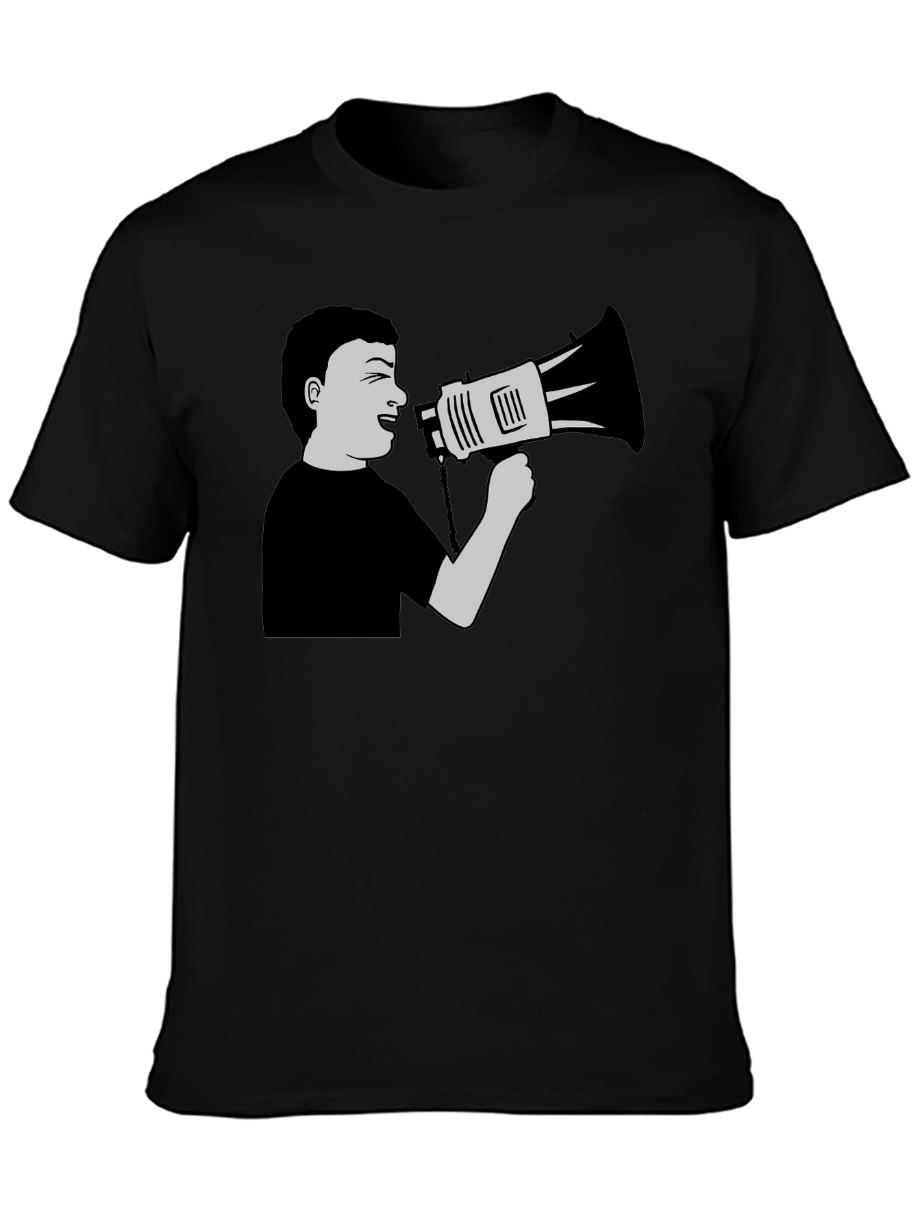 Shout Out Loud Graphic Tee - Black Cotton
