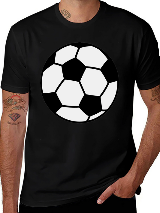 Soccer Ball Graphic T-Shirt - Black