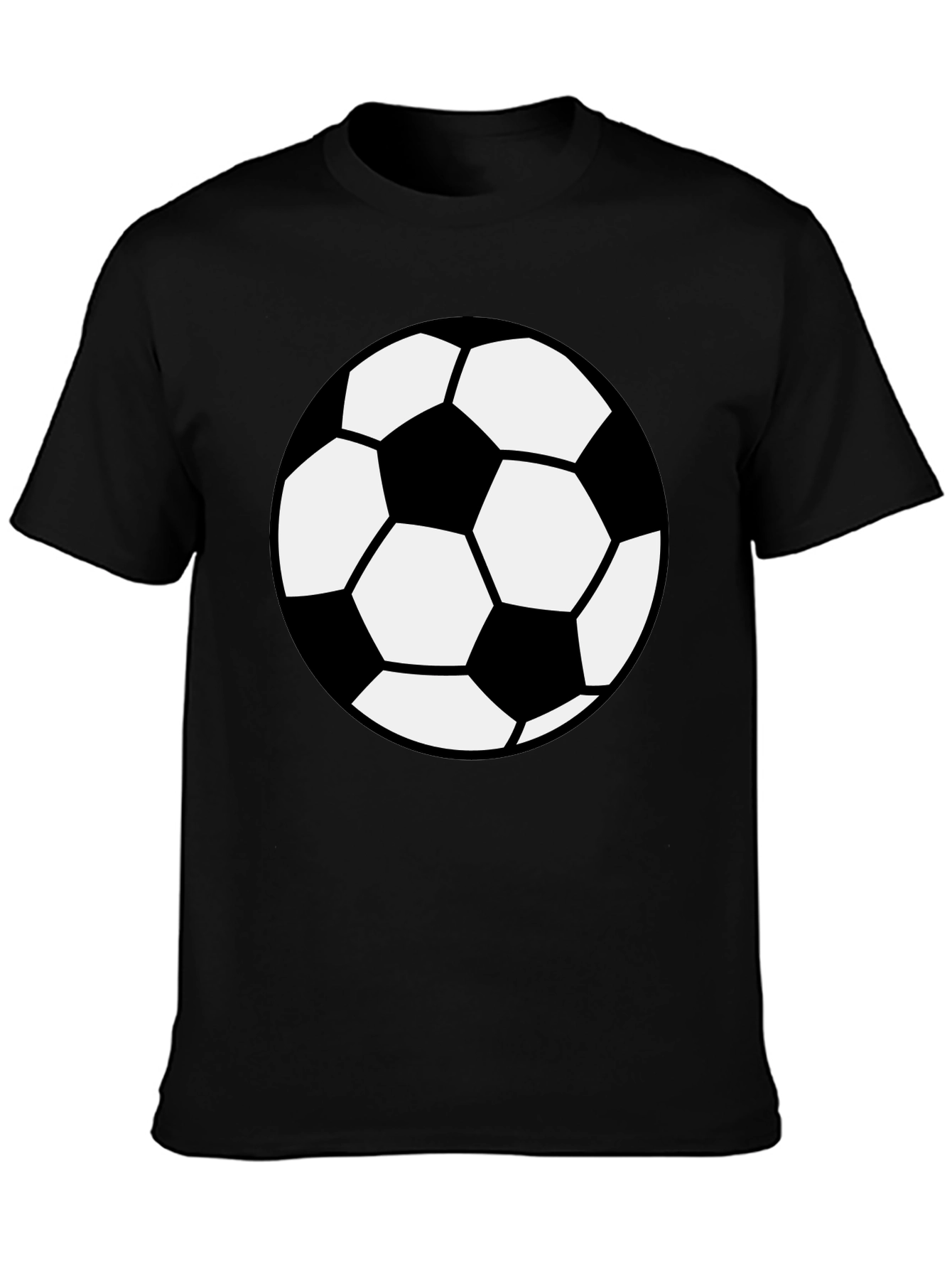Soccer Ball Graphic T-Shirt - Black