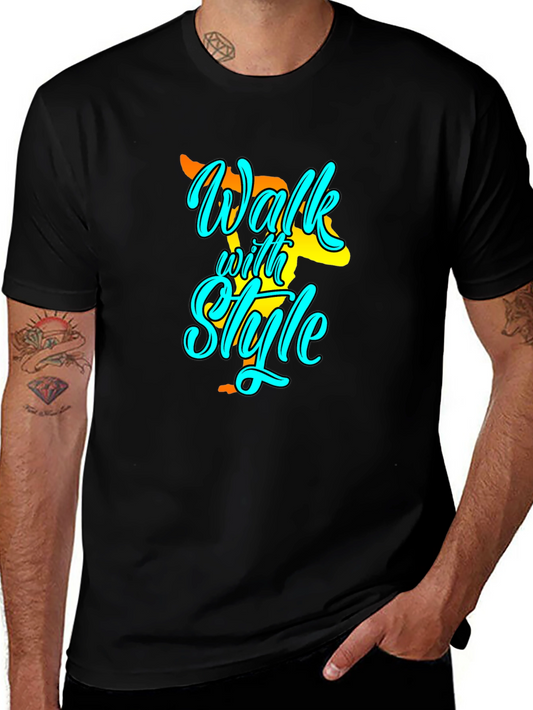 Walk with Style Black T-Shirt