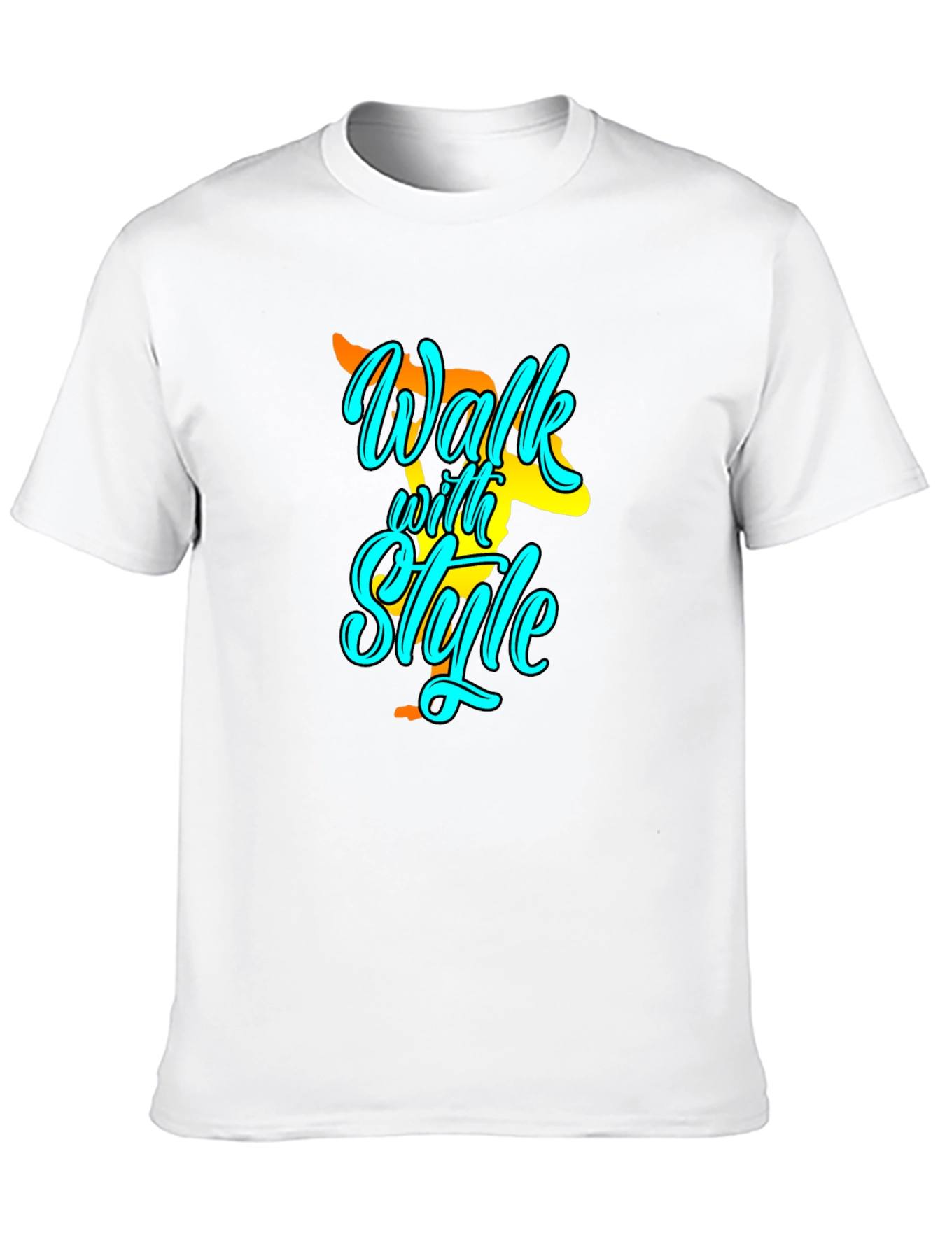 Walk with Style Black T-Shirt