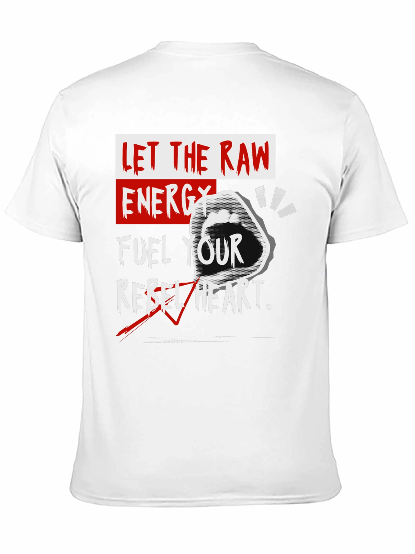 Raw Energy Rebel Heart Black Graphic Tee