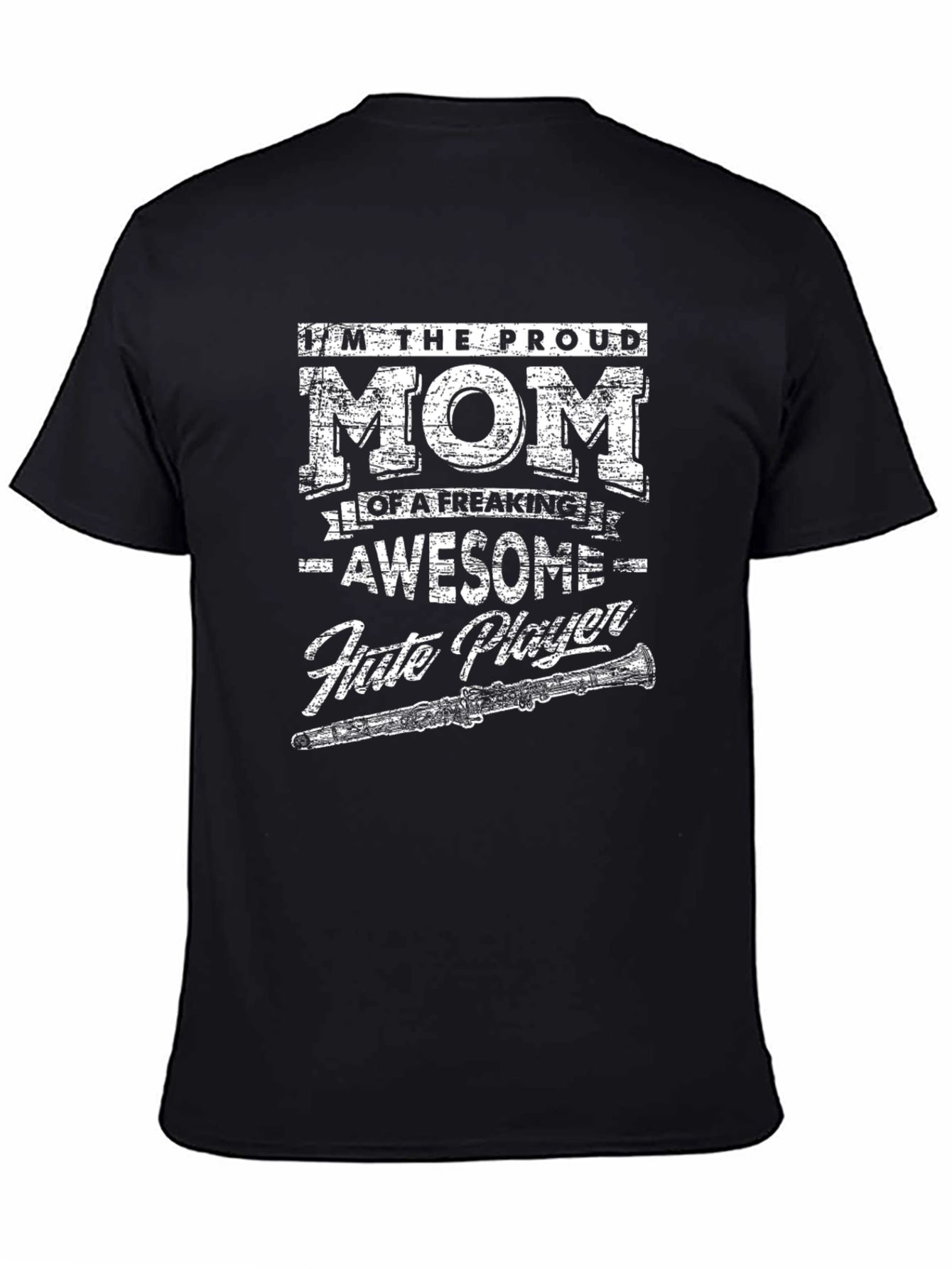 Proud Mom Awesome Flute Player Graphic T-Shirt
