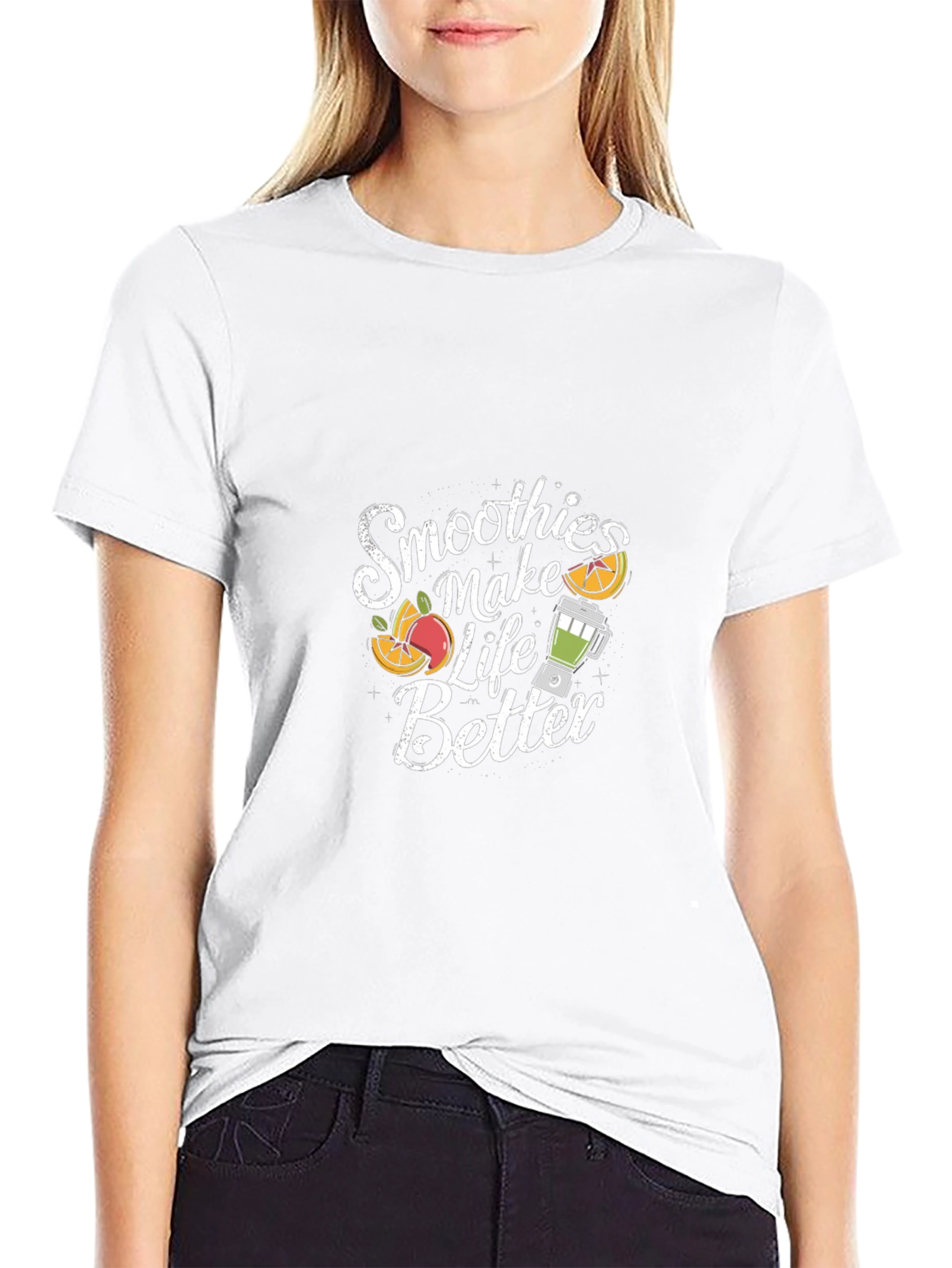 Smoothies Make Life Better Black T-Shirt