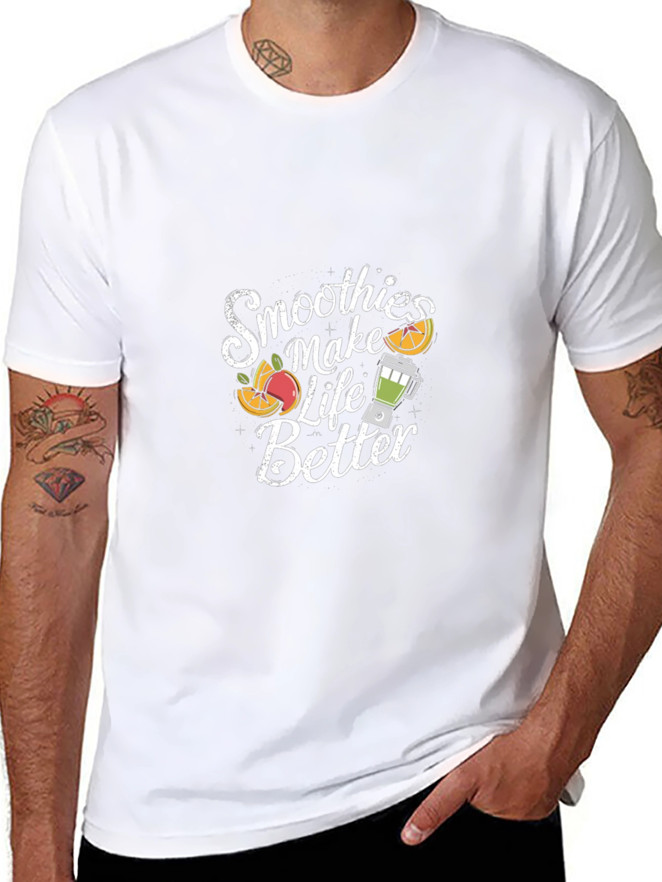 Smoothies Make Life Better Black T-Shirt