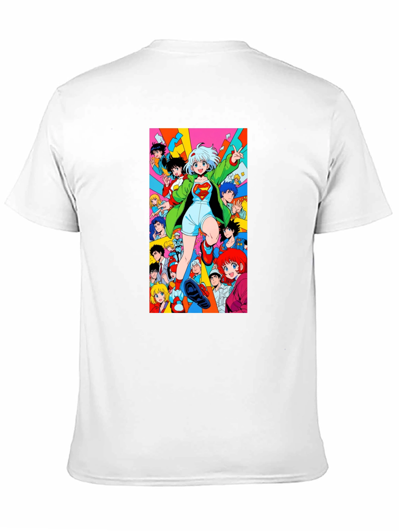 Anime Style Graphic Print Black T-Shirt