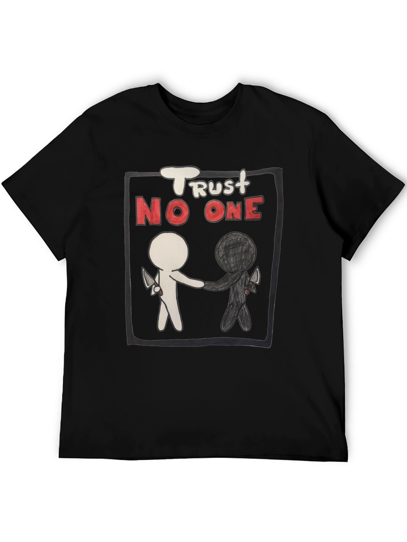 Trust No One Graphic Tee - Black