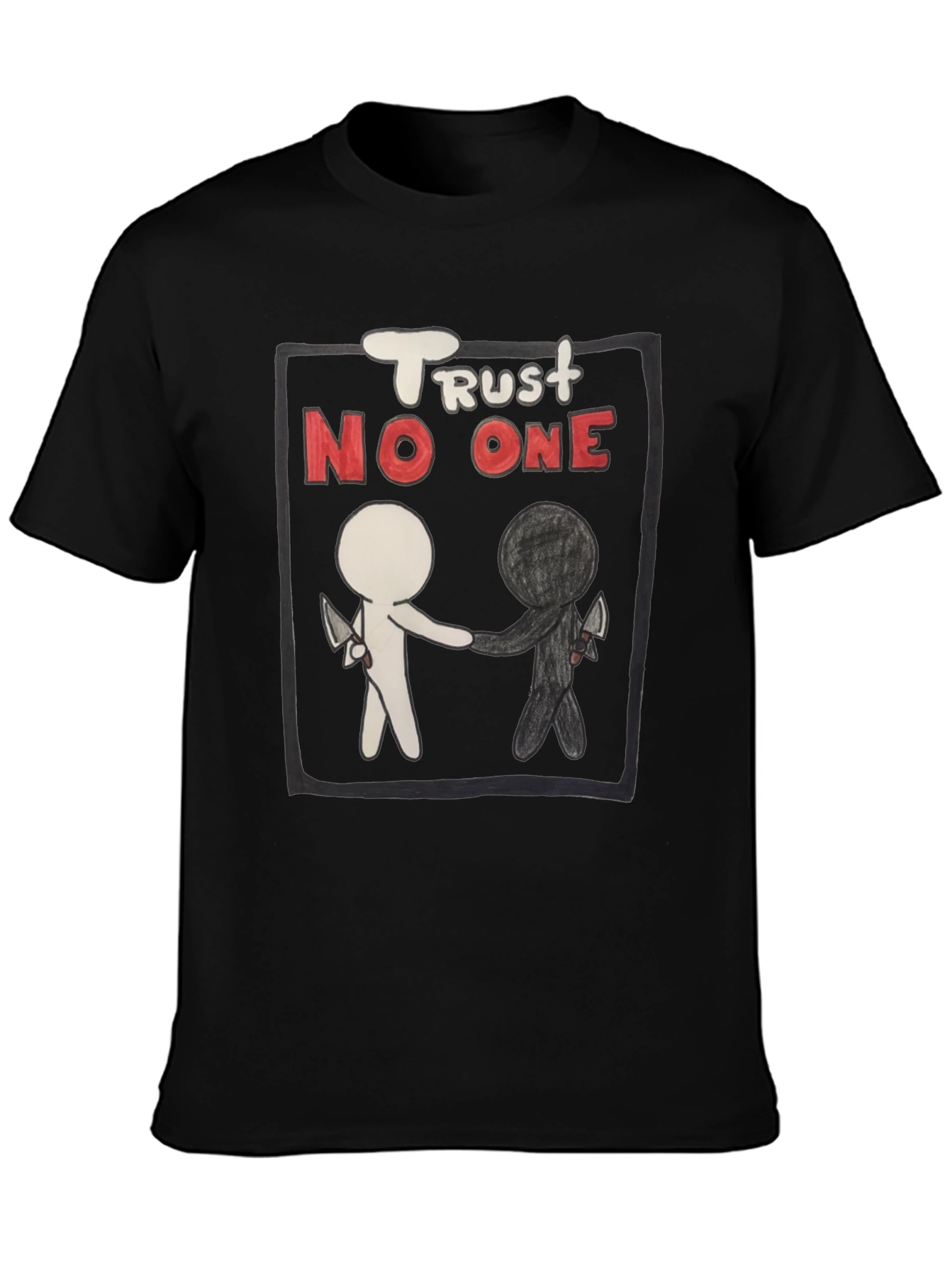 Trust No One Graphic Tee - Black
