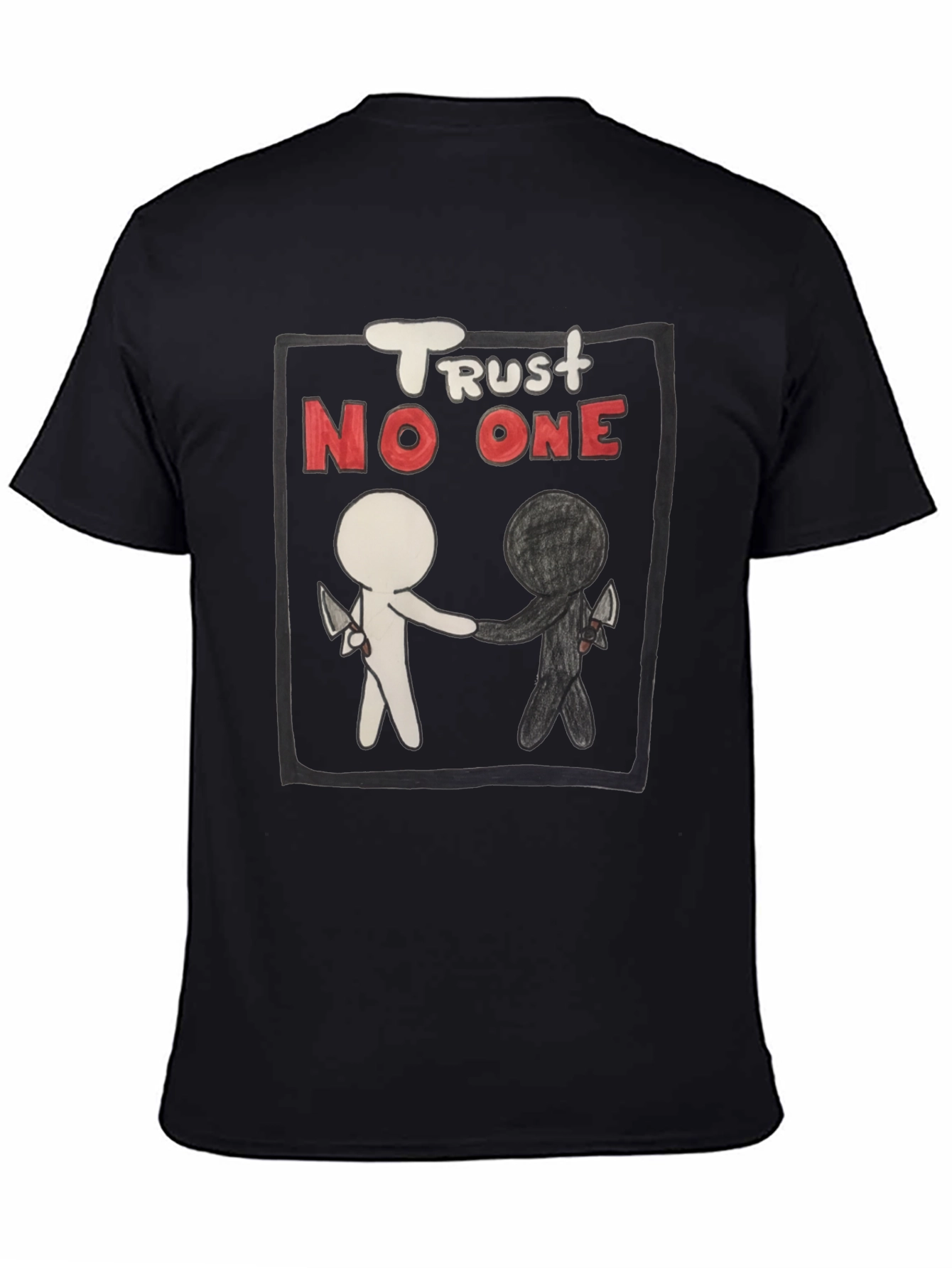 Trust No One Graphic Tee - Black