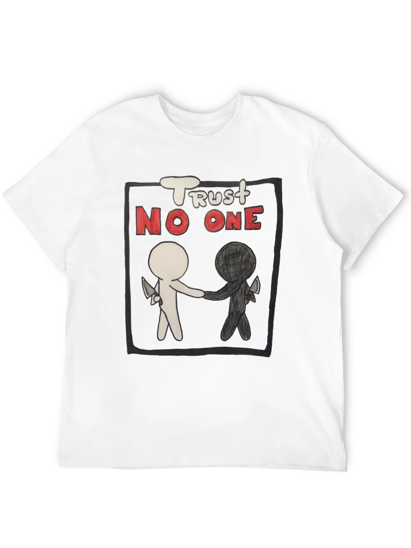 Trust No One Graphic Tee - Black
