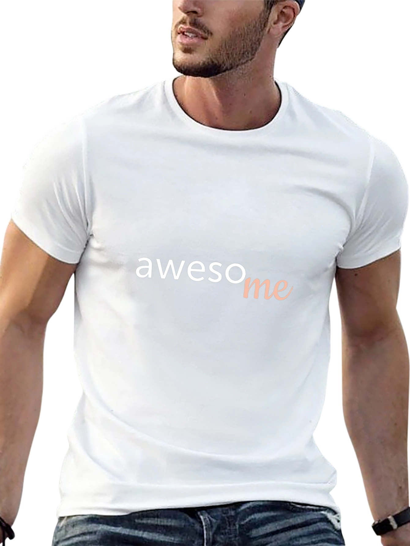 Awesome Text Graphic Black T-Shirt