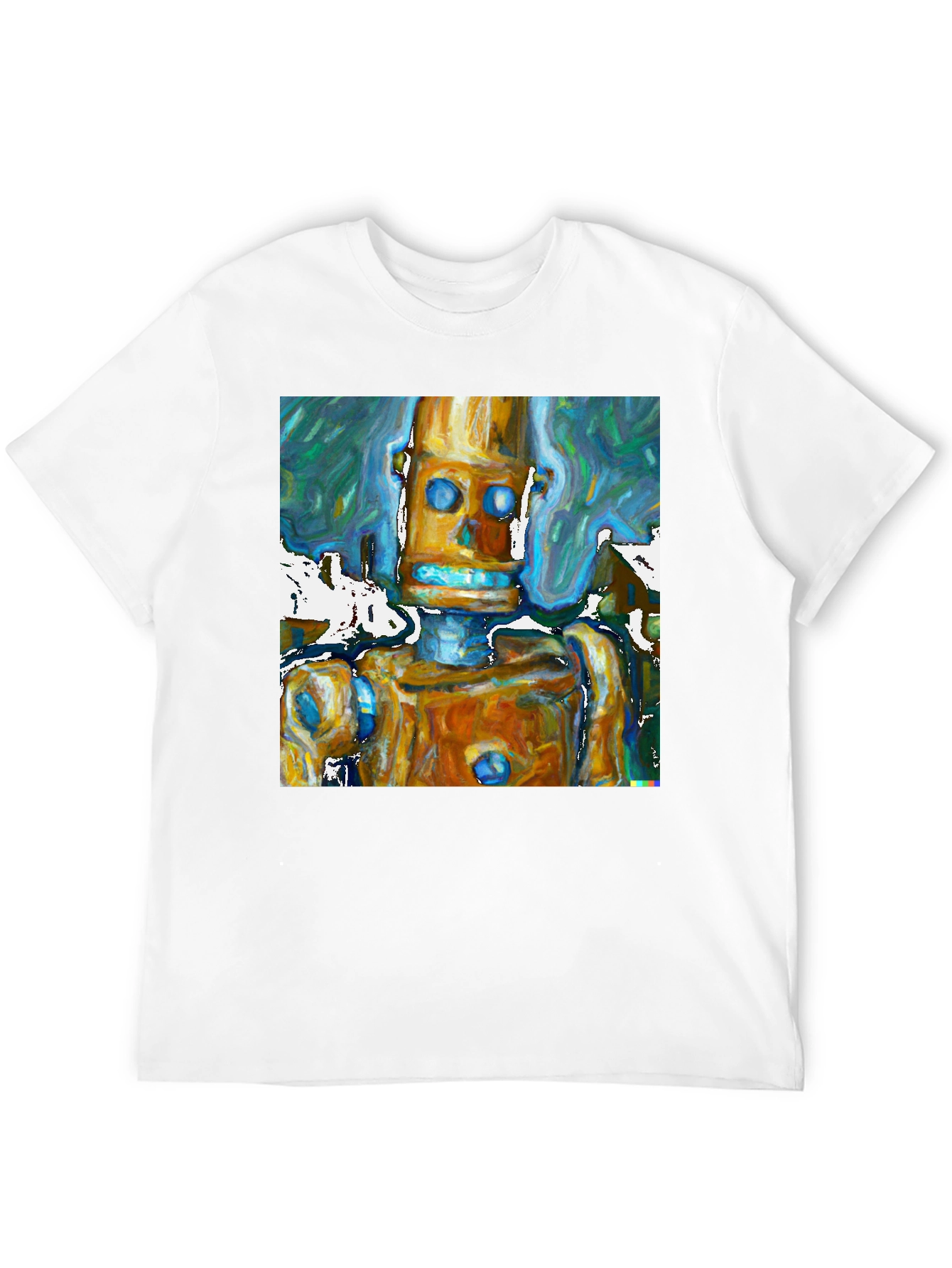 Abstract Robot Art Black T-Shirt