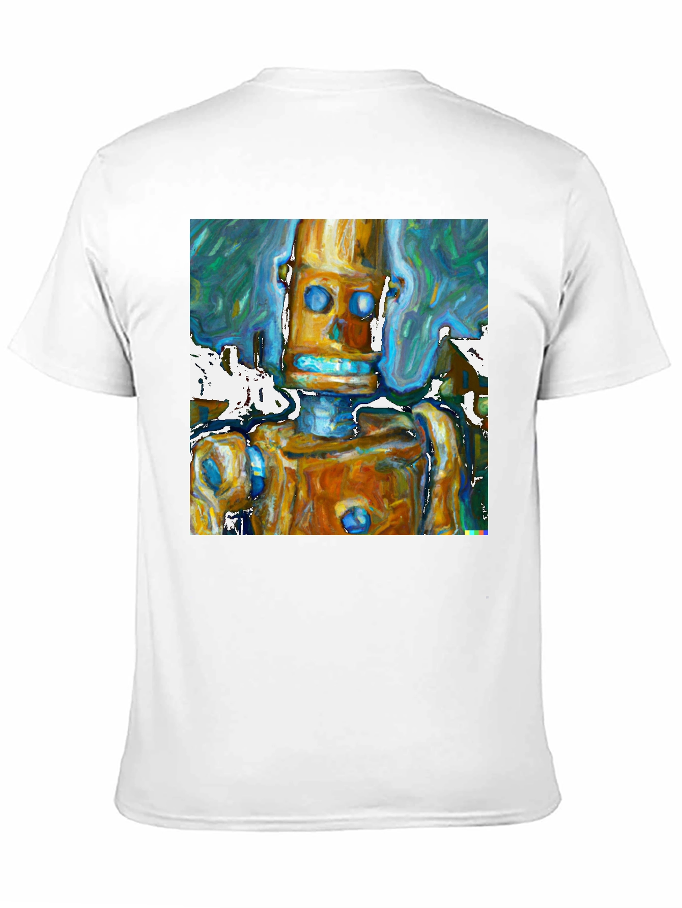 Abstract Robot Art Black T-Shirt