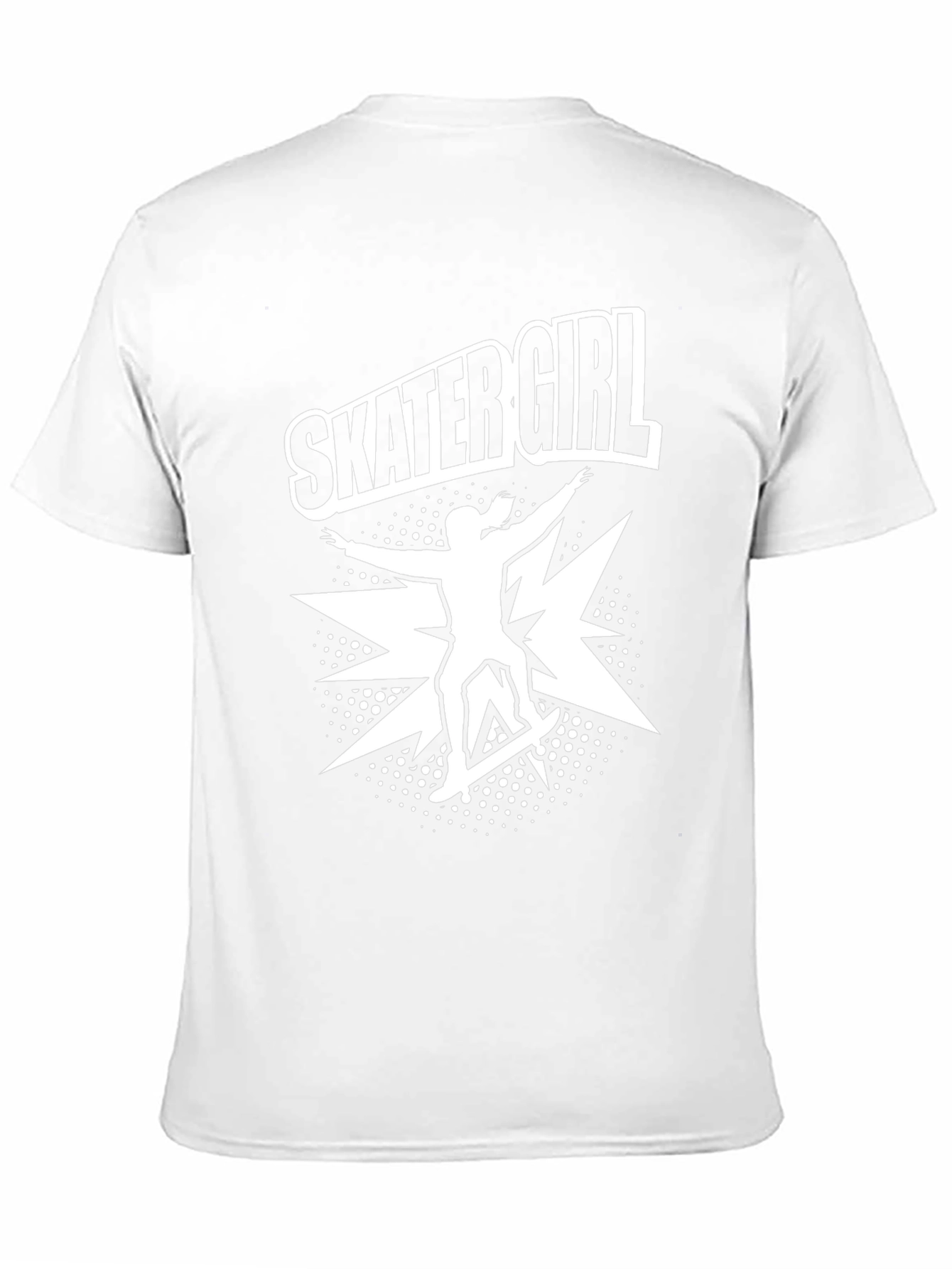 Skater Girl Graphic Tee - Black Cotton T-Shirt