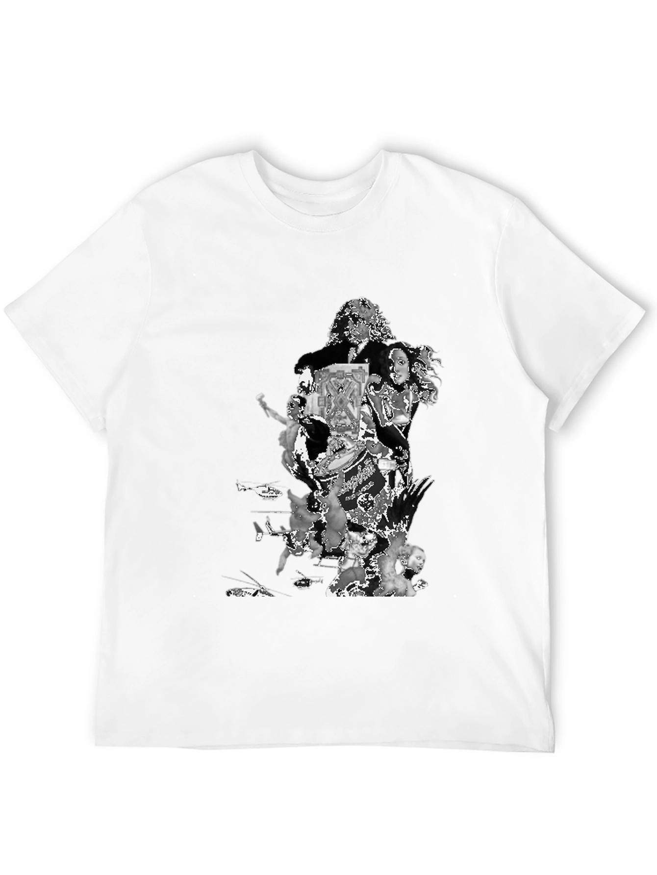 Retro Collage Graphic T-Shirt - Black