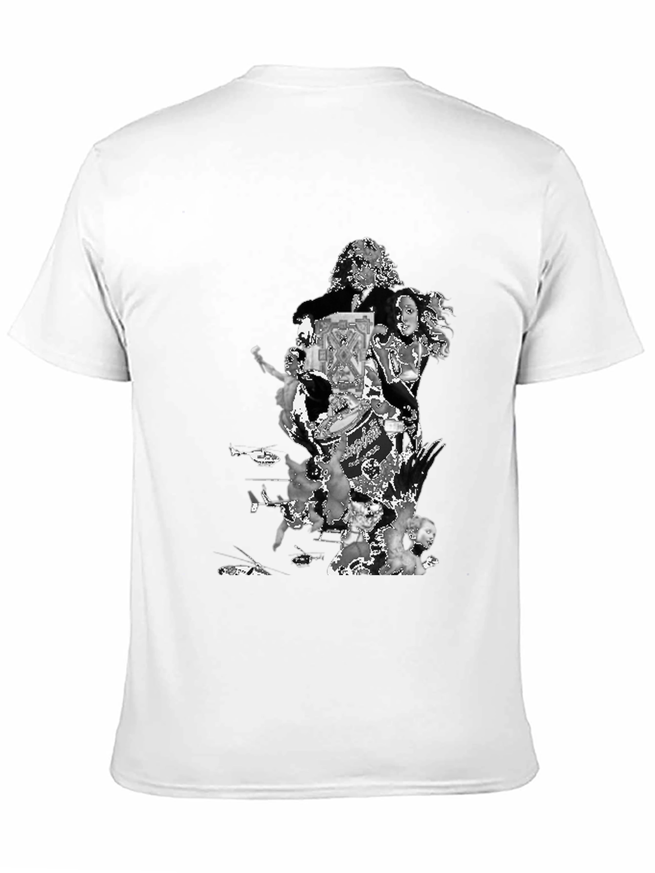 Retro Collage Graphic T-Shirt - Black