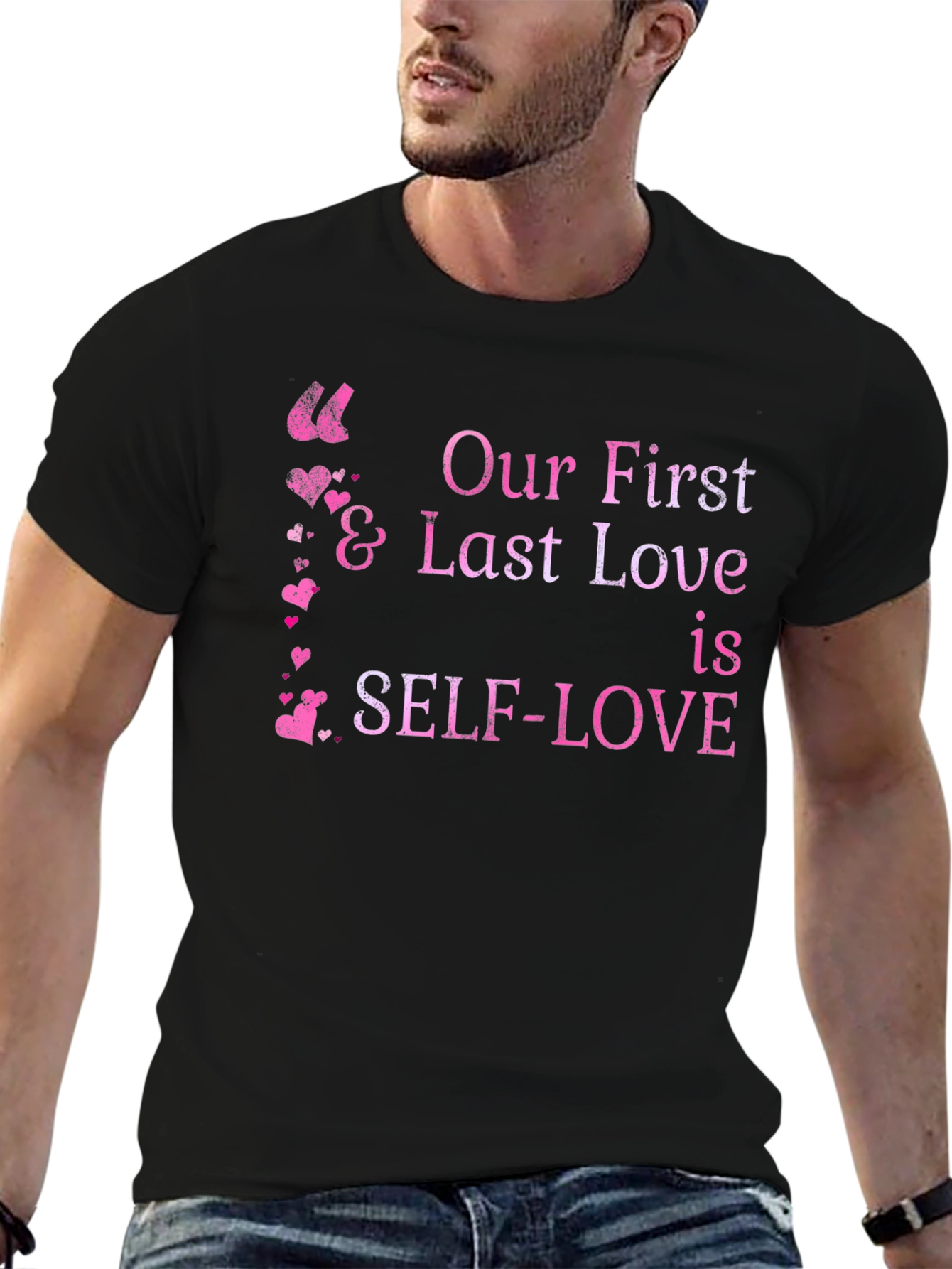 Self-Love Graphic Tee - Black Unisex T-Shirt