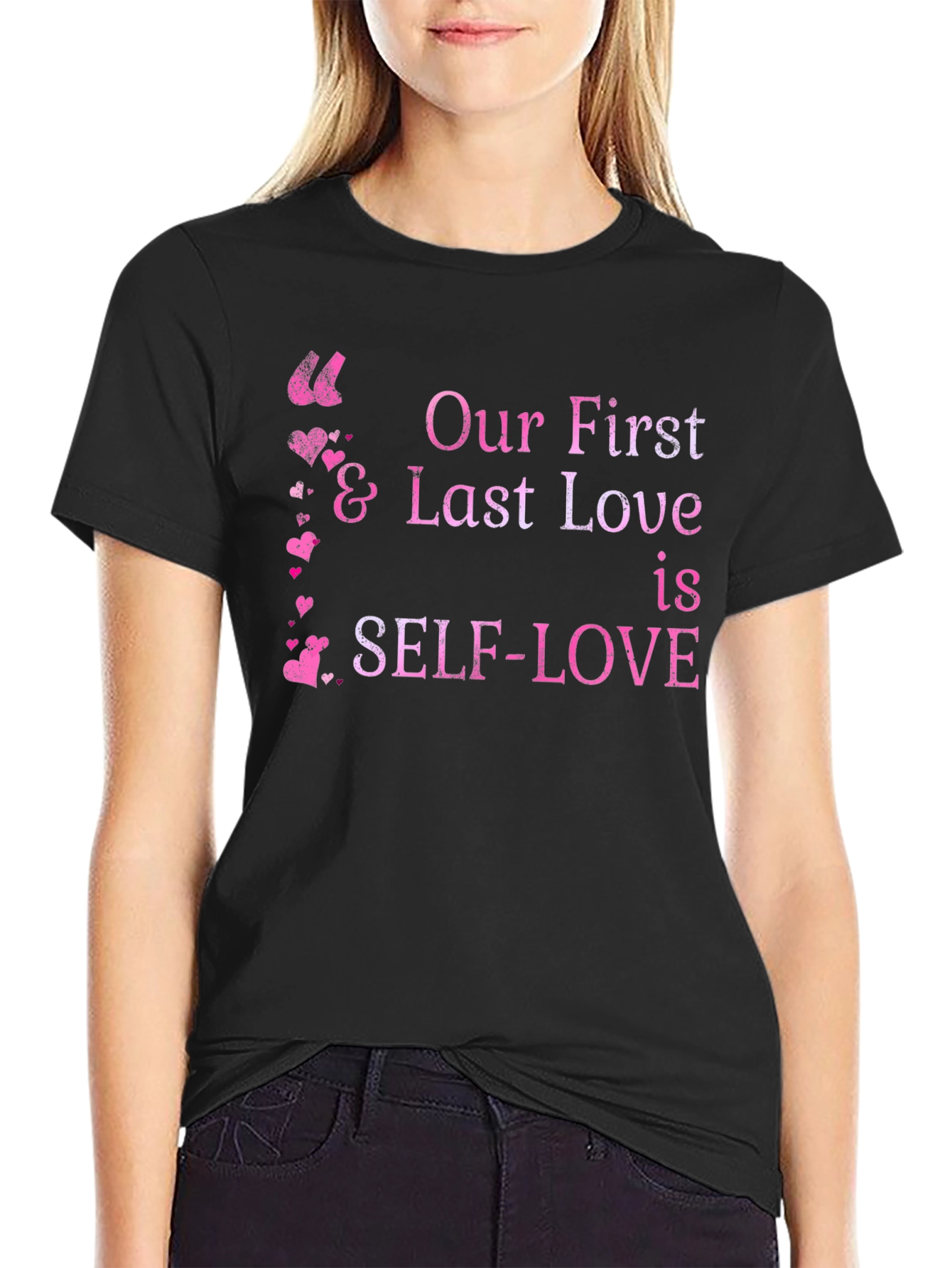Self-Love Graphic Tee - Black Unisex T-Shirt