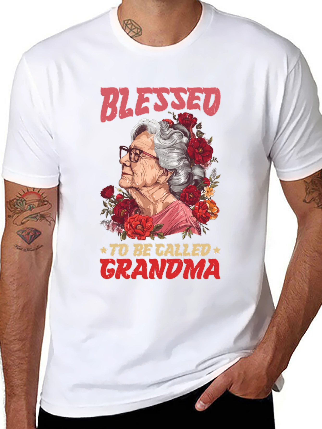 Blessed To Be Called Grandma Graphic T-Shirt