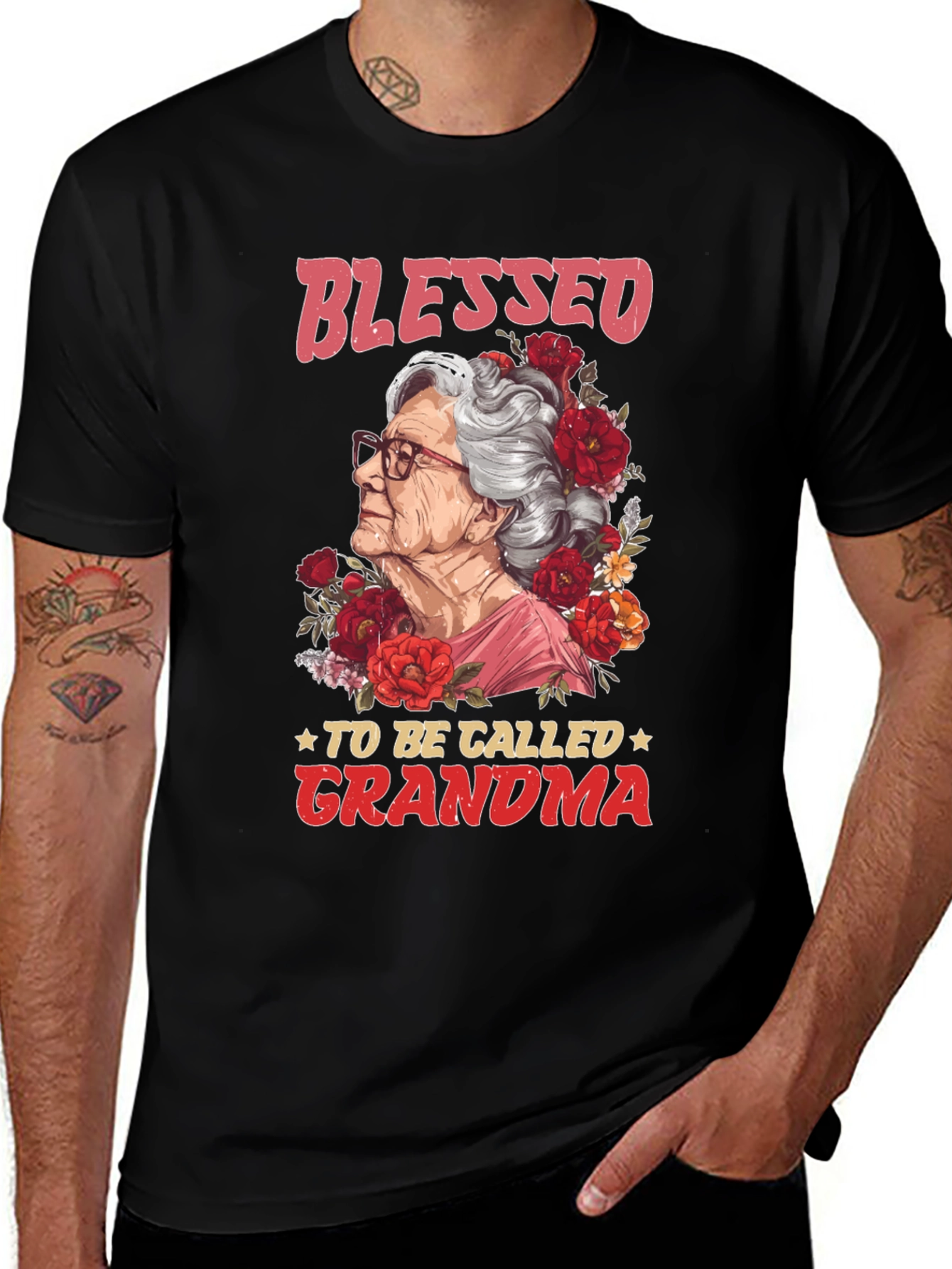 Blessed To Be Called Grandma Graphic T-Shirt