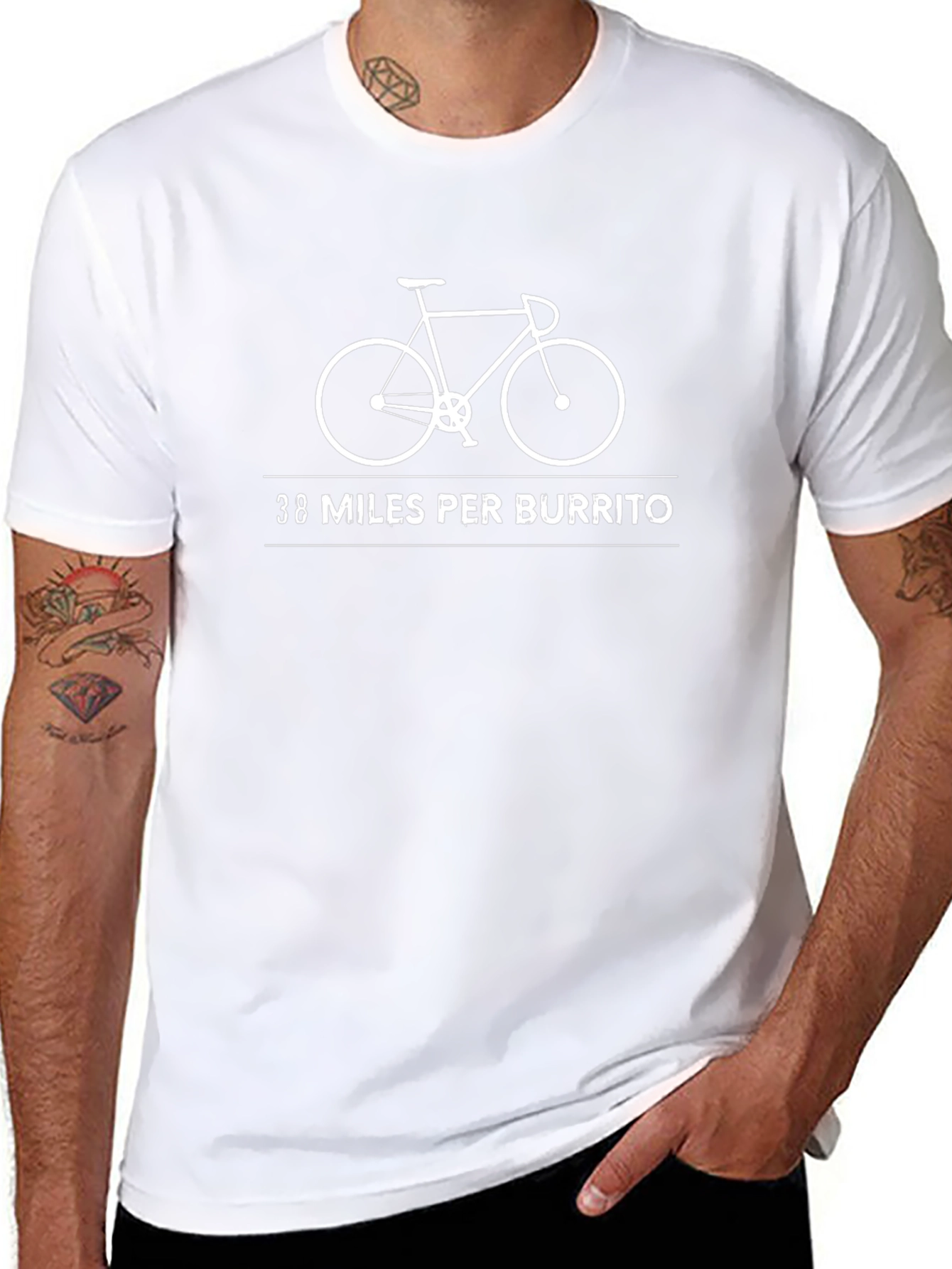 38 Miles Per Burrito Cycling T-Shirt