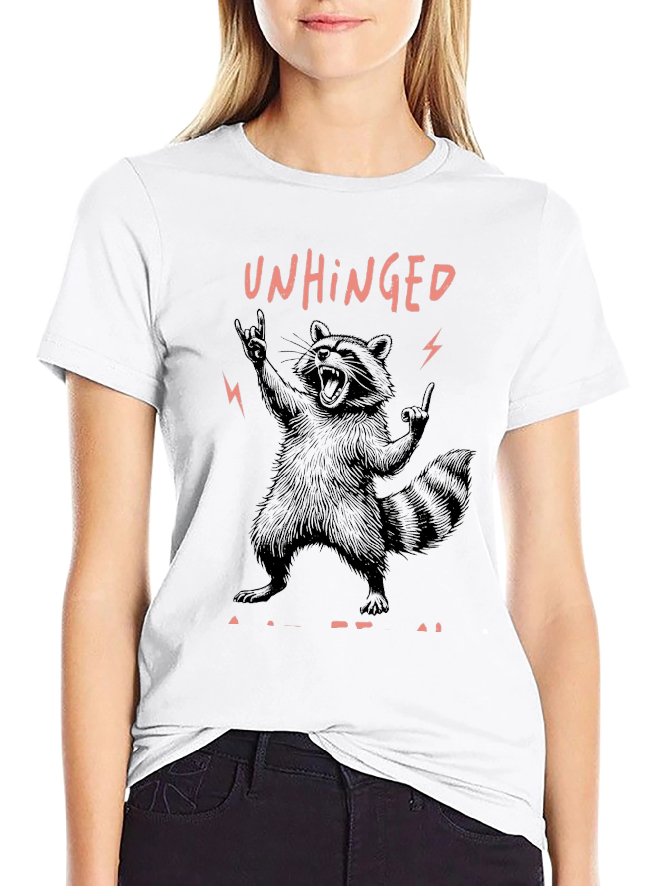 Unhinged Raccoon Graphic Tee - Rock On!