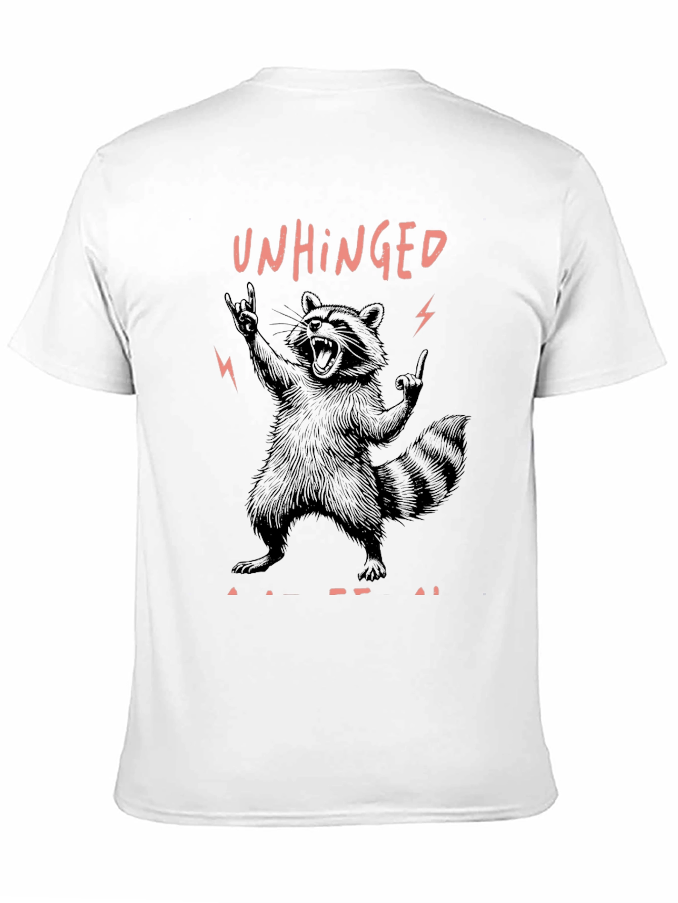 Unhinged Raccoon Graphic Tee - Rock On!