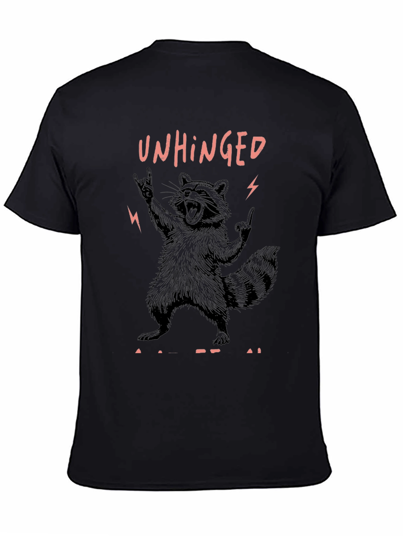 Unhinged Raccoon Graphic Tee - Rock On!
