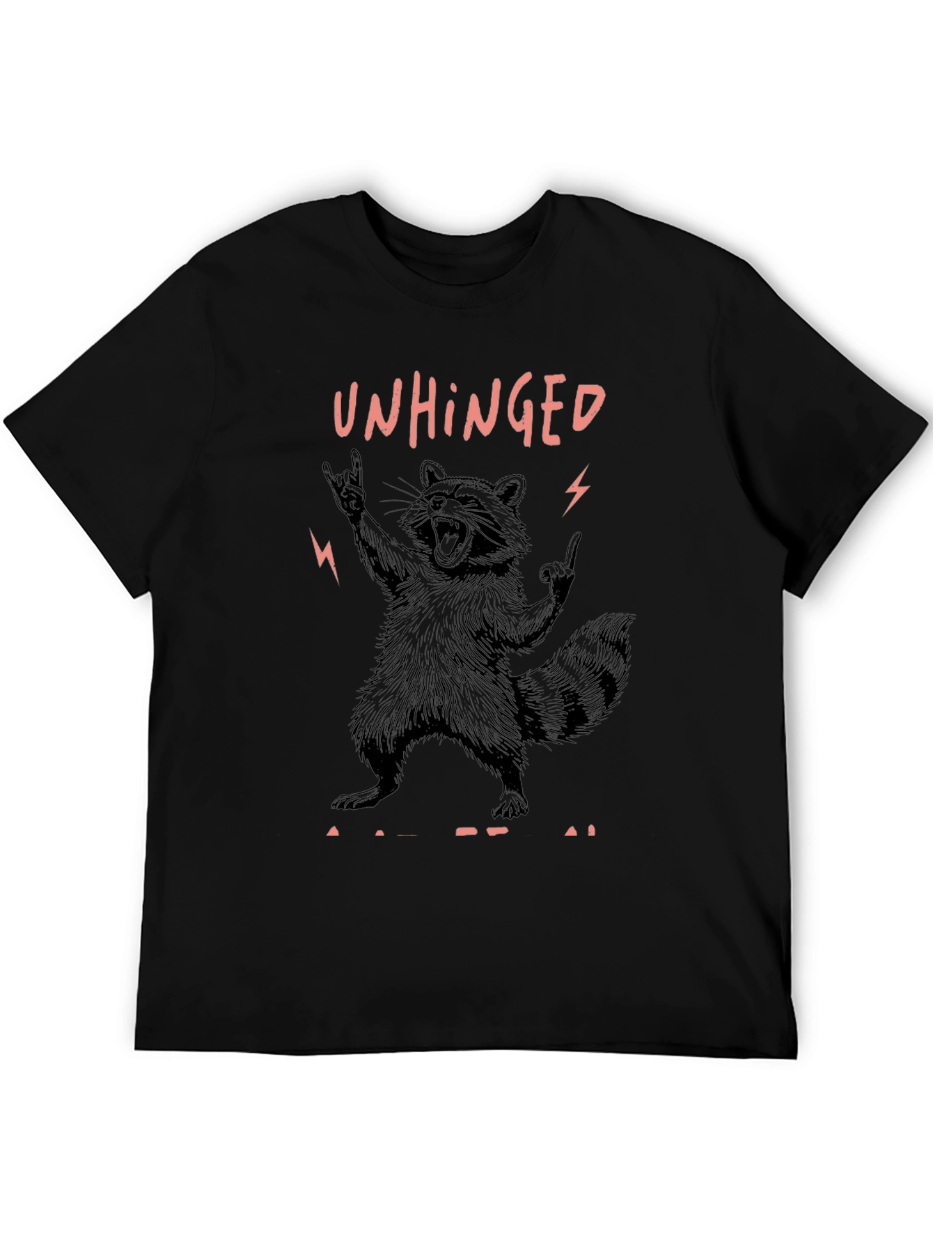 Unhinged Raccoon Graphic Tee - Rock On!