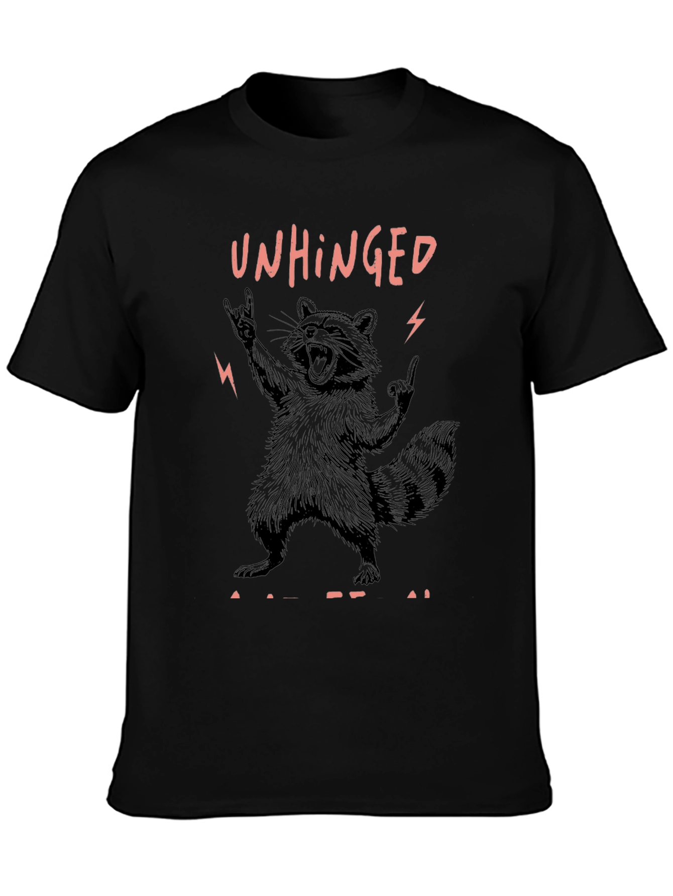 Unhinged Raccoon Graphic Tee - Rock On!