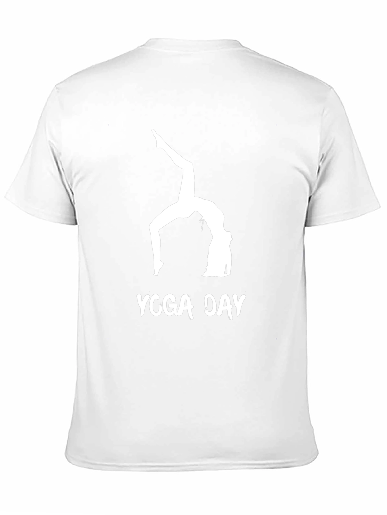 Yoga Day Graphic Tee - Black Cotton Comfort
