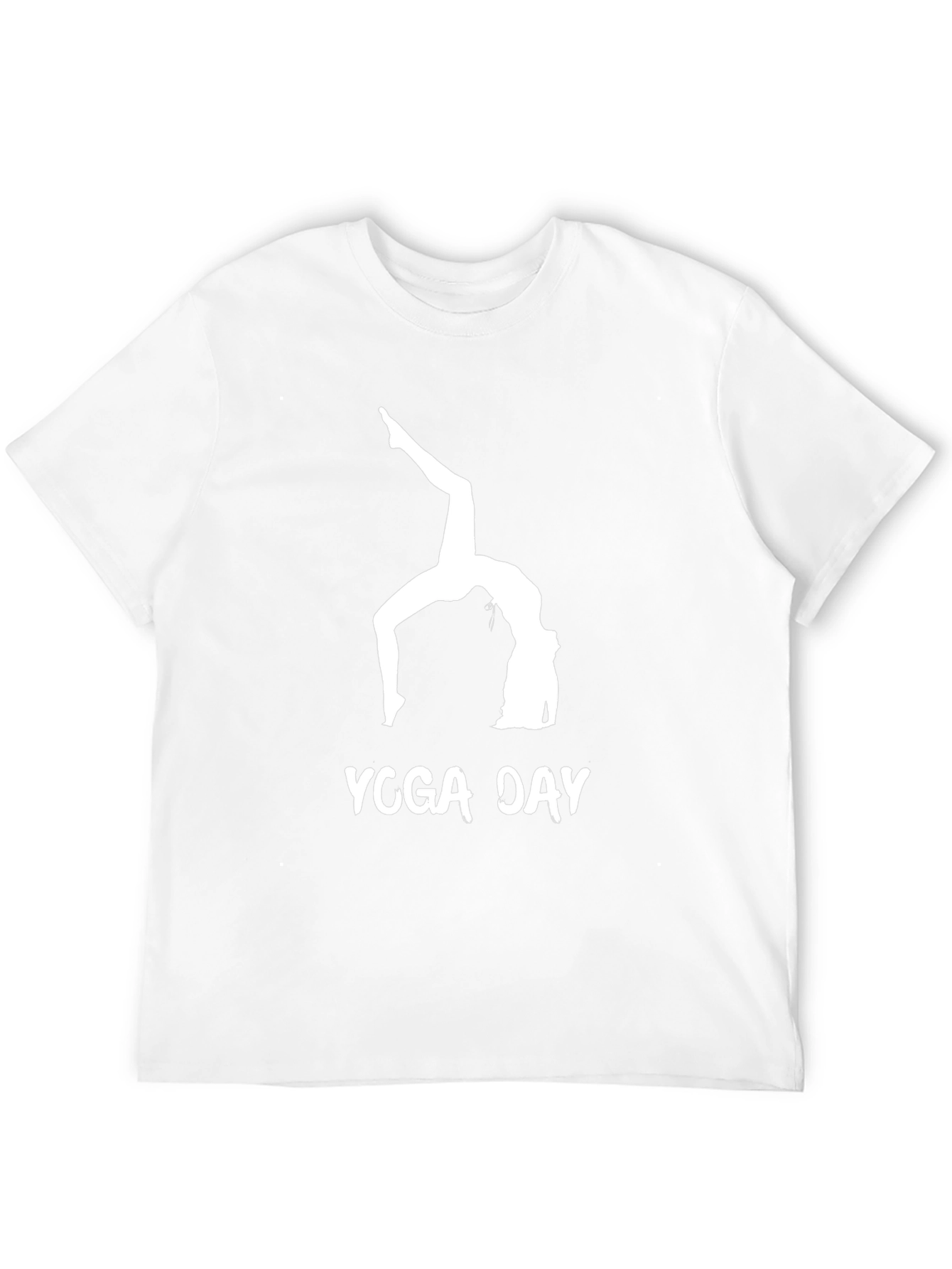 Yoga Day Graphic Tee - Black Cotton Comfort