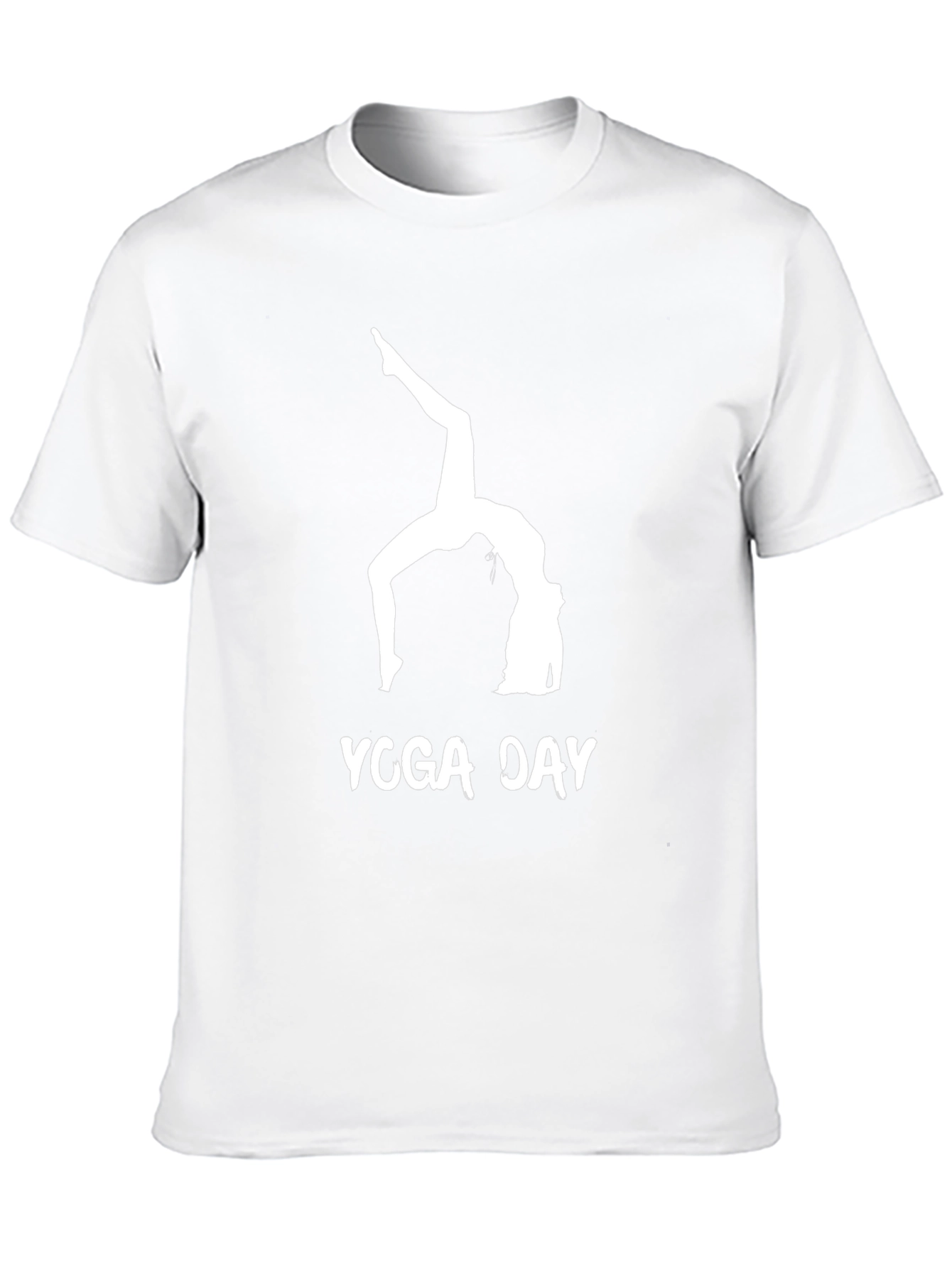 Yoga Day Graphic Tee - Black Cotton Comfort