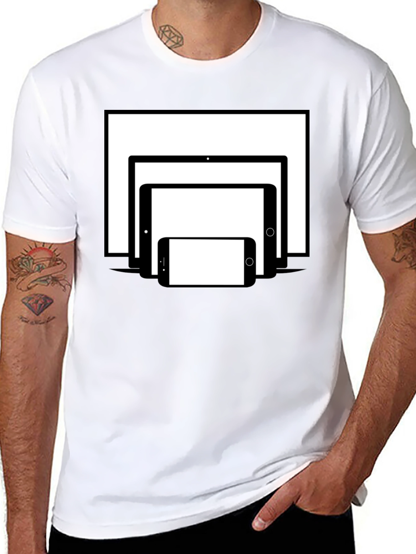 Tech Stack T-Shirt - Black Cotton Tee