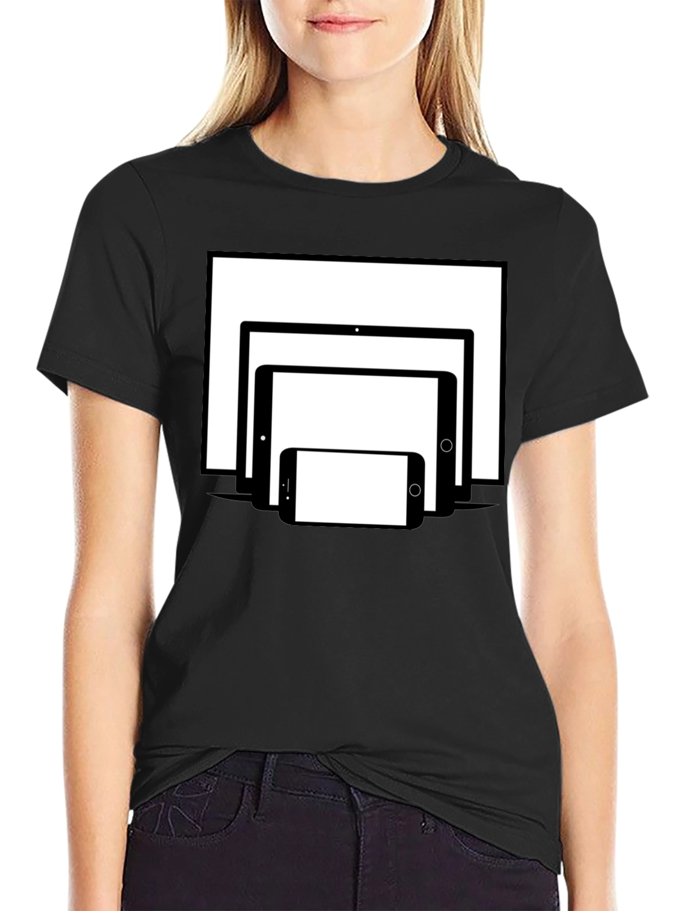 Tech Stack T-Shirt - Black Cotton Tee