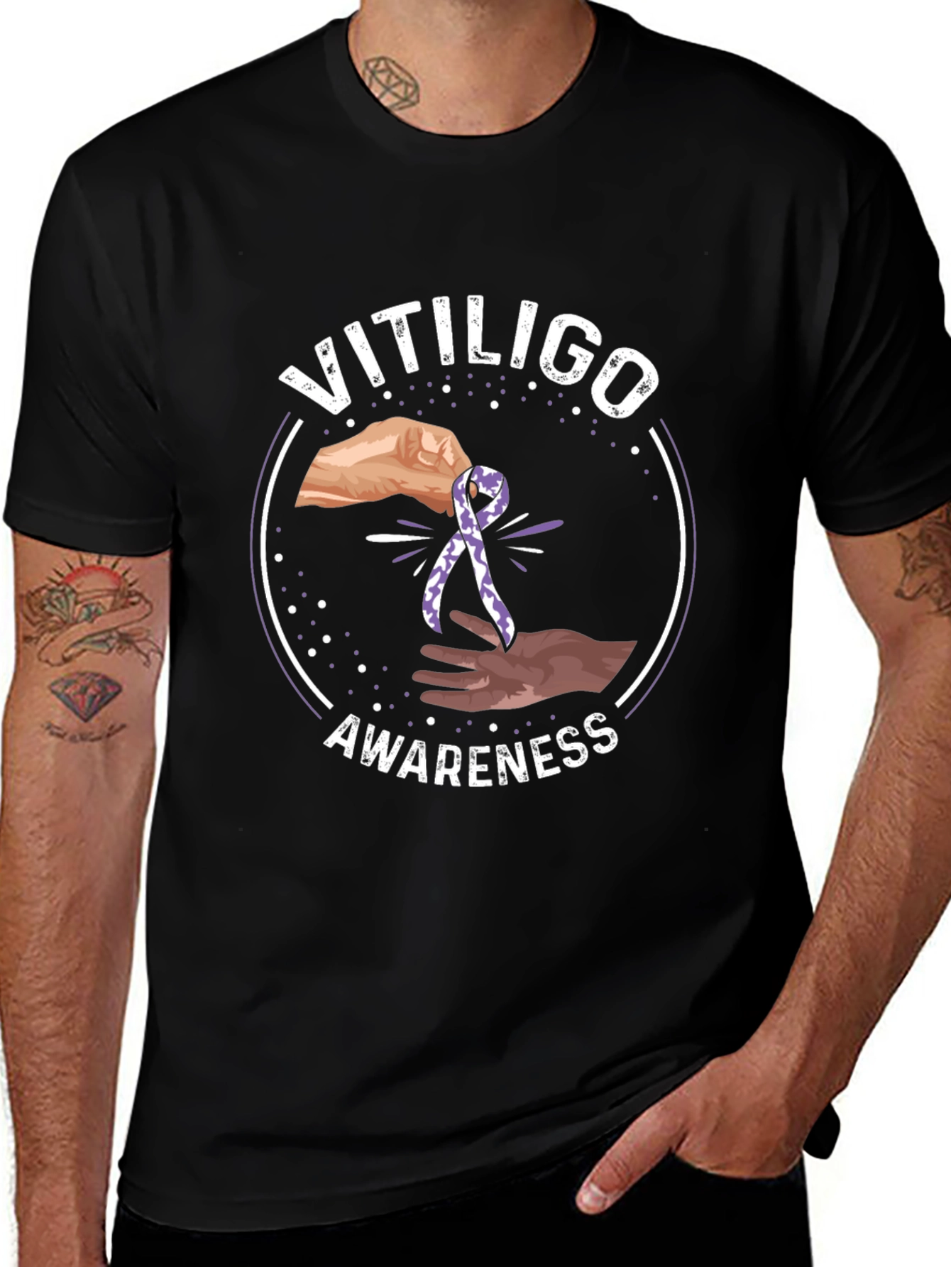 Vitiligo Awareness Ribbon T-Shirt