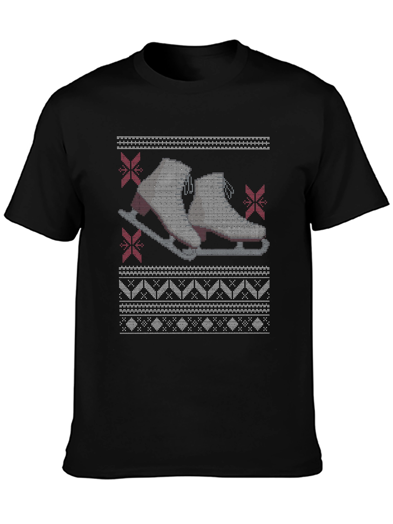 Skating Ugly Christmas Sweater T-Shirt
