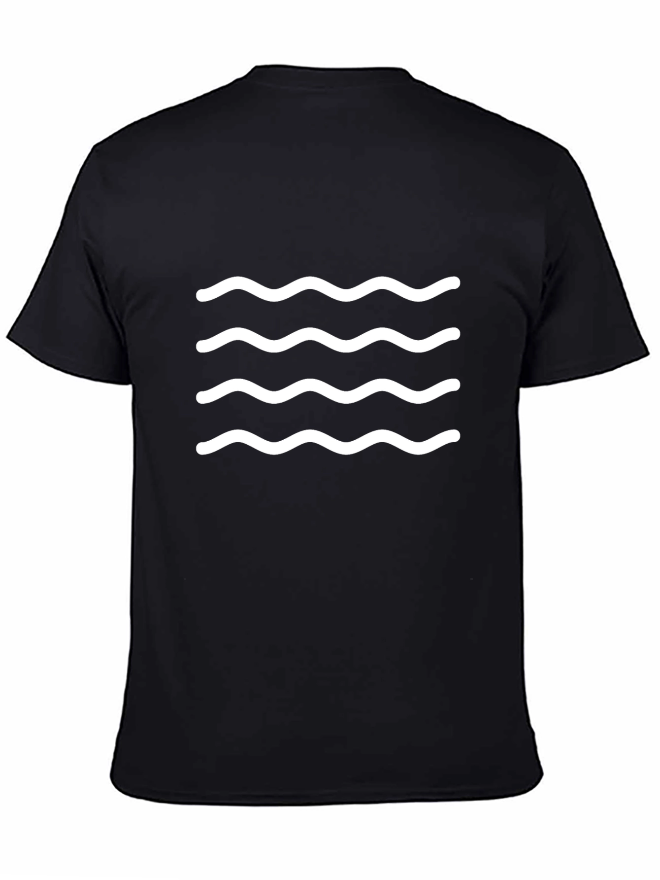 Wave Design Black Tee