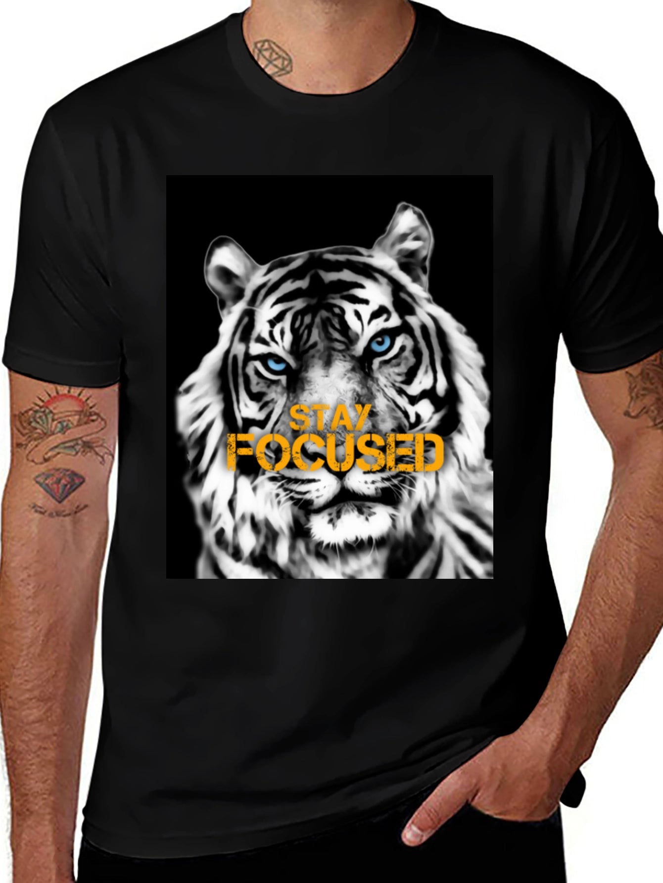 Stay Focused Tiger Graphic Tee