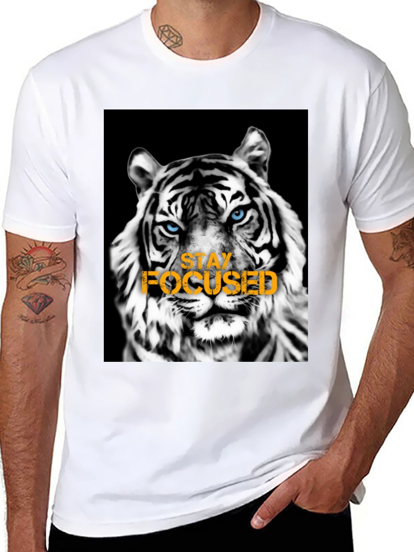 Stay Focused Tiger Graphic Tee