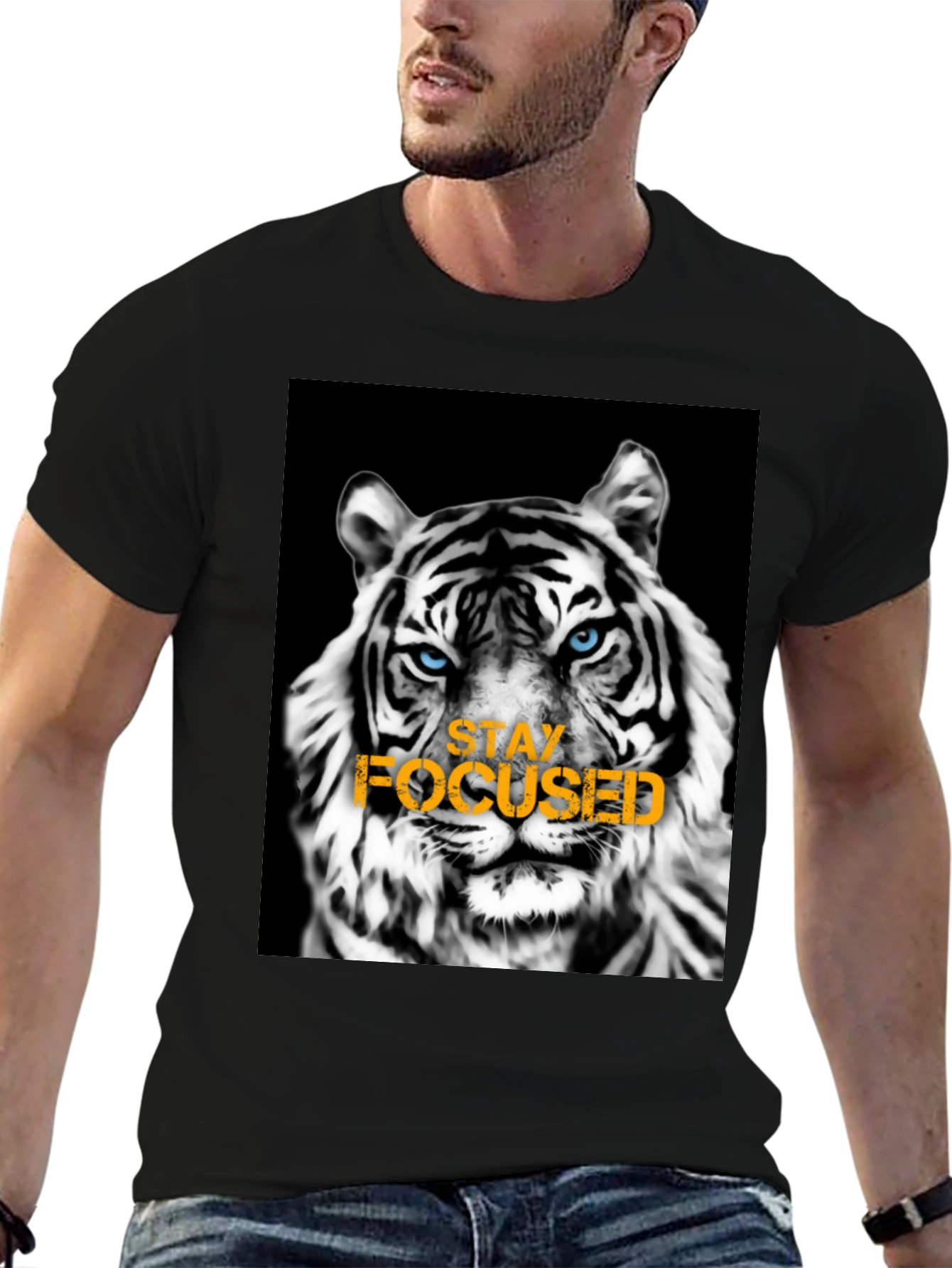 Stay Focused Tiger Graphic Tee