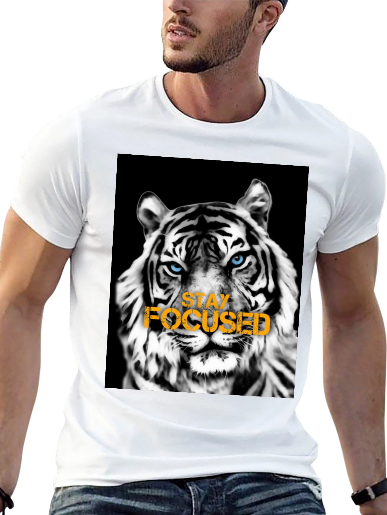 Stay Focused Tiger Graphic Tee