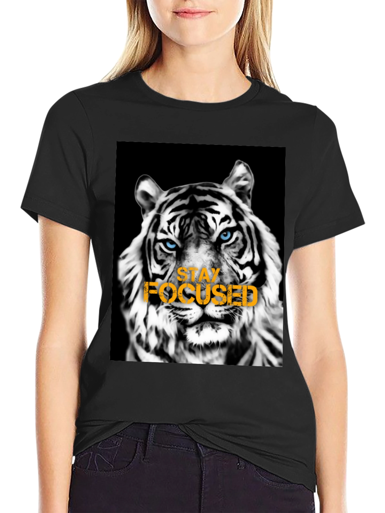 Stay Focused Tiger Graphic Tee