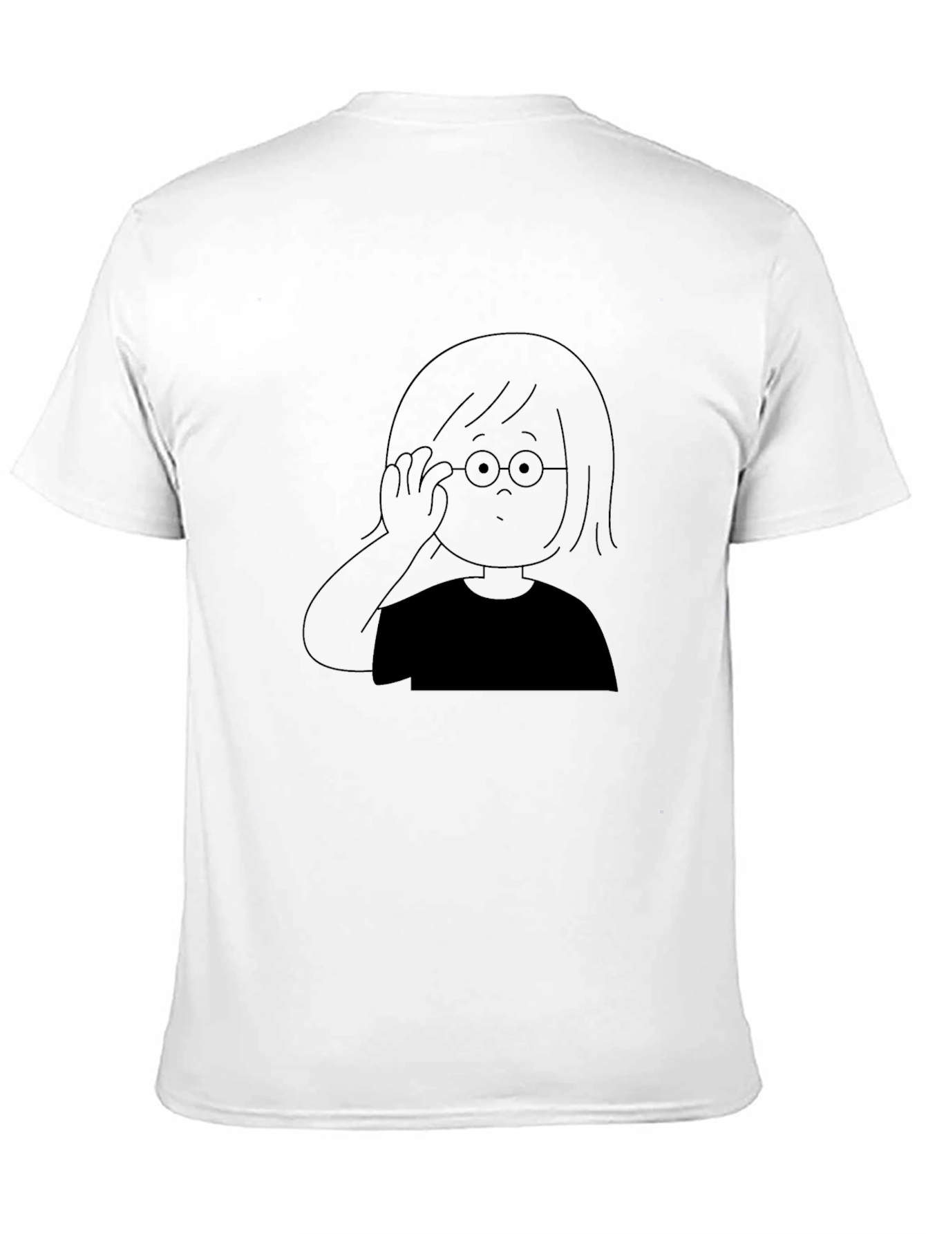 Cartoon Graphic Tee - Black Casual T-Shirt