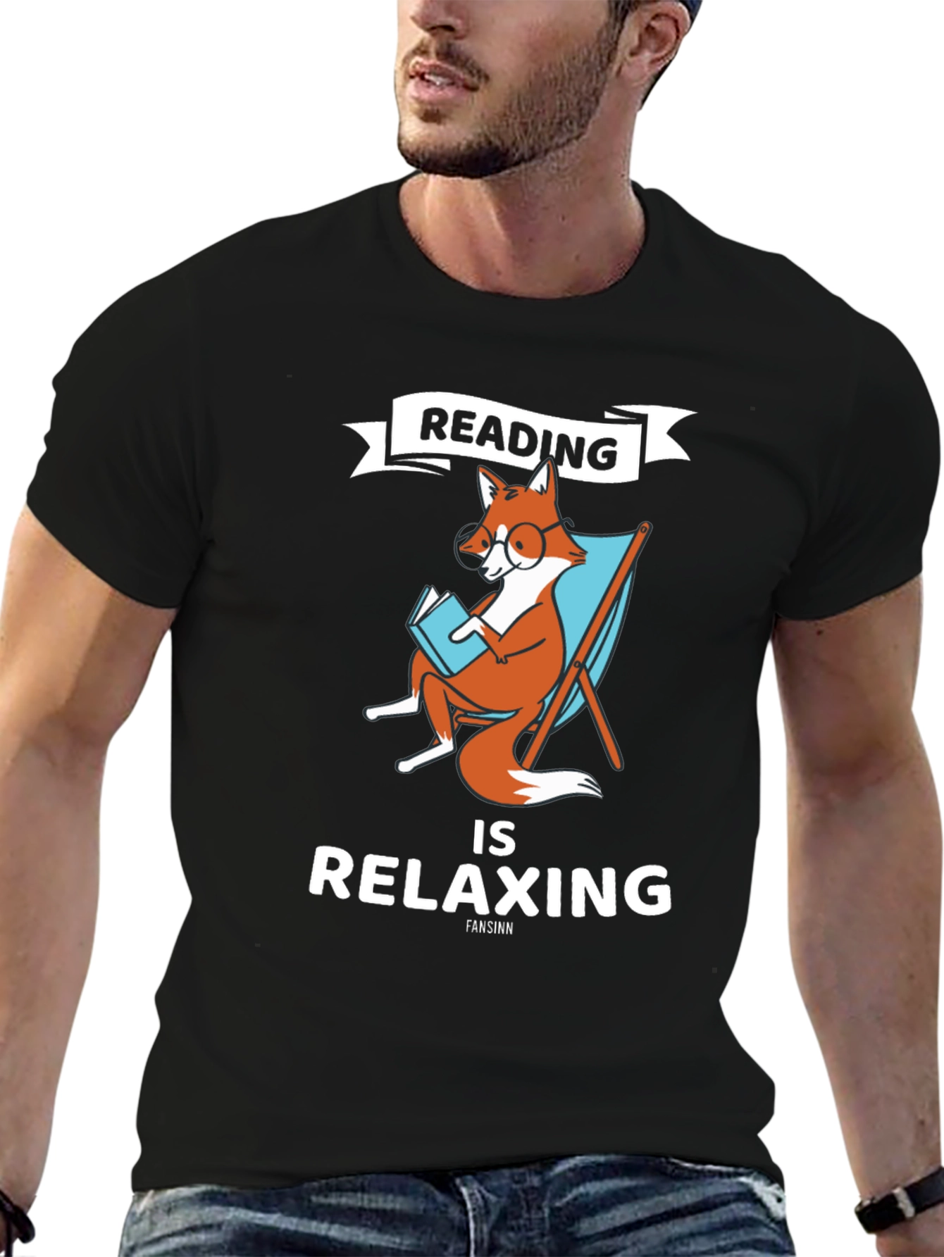 Reading Fox Graphic T-Shirt