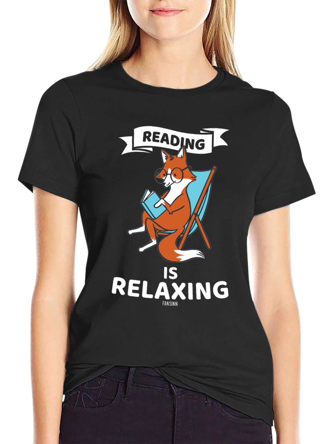 Reading Fox Graphic T-Shirt
