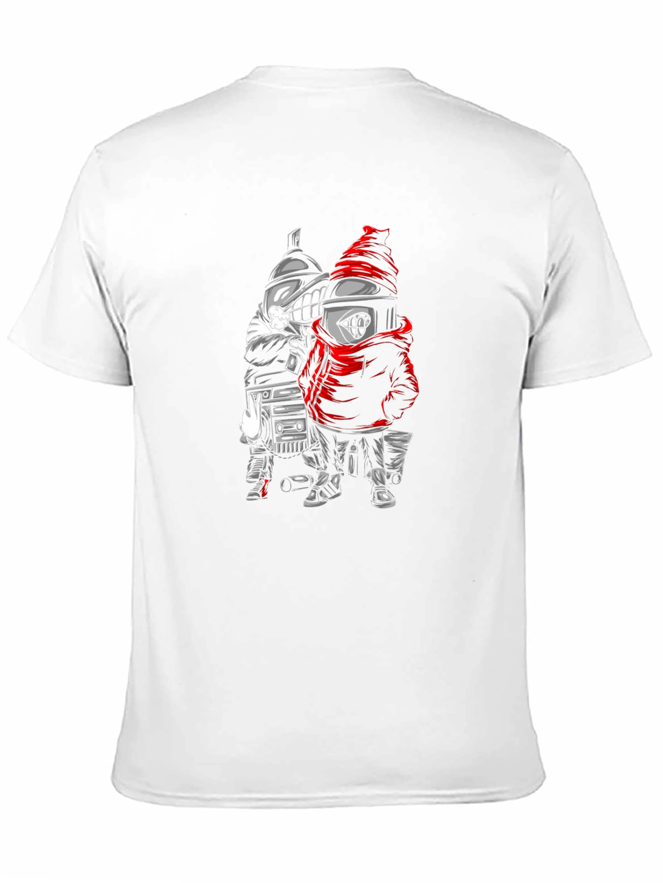 Spray Can Cartoon Graphic Black T-Shirt