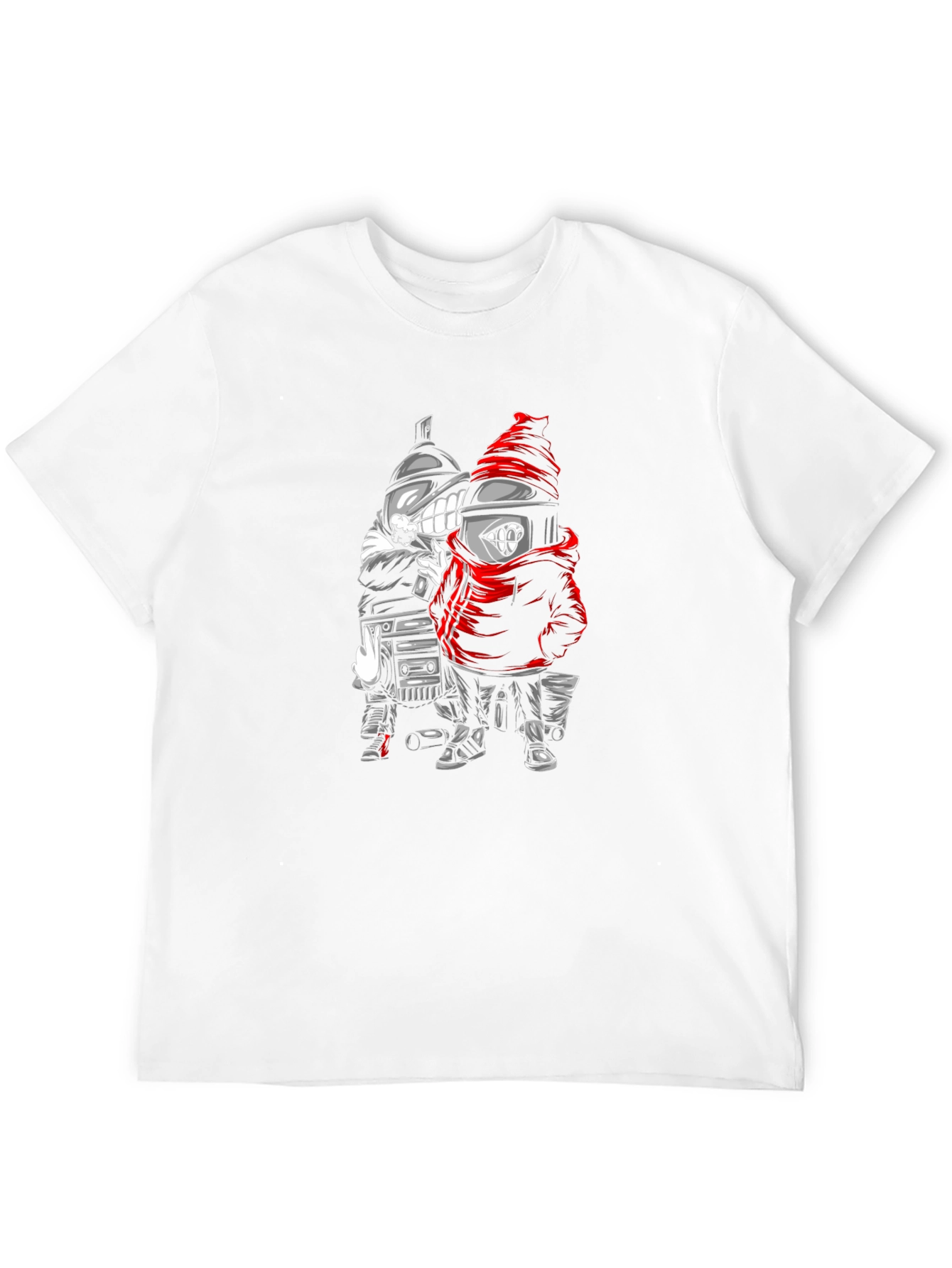 Spray Can Cartoon Graphic Black T-Shirt