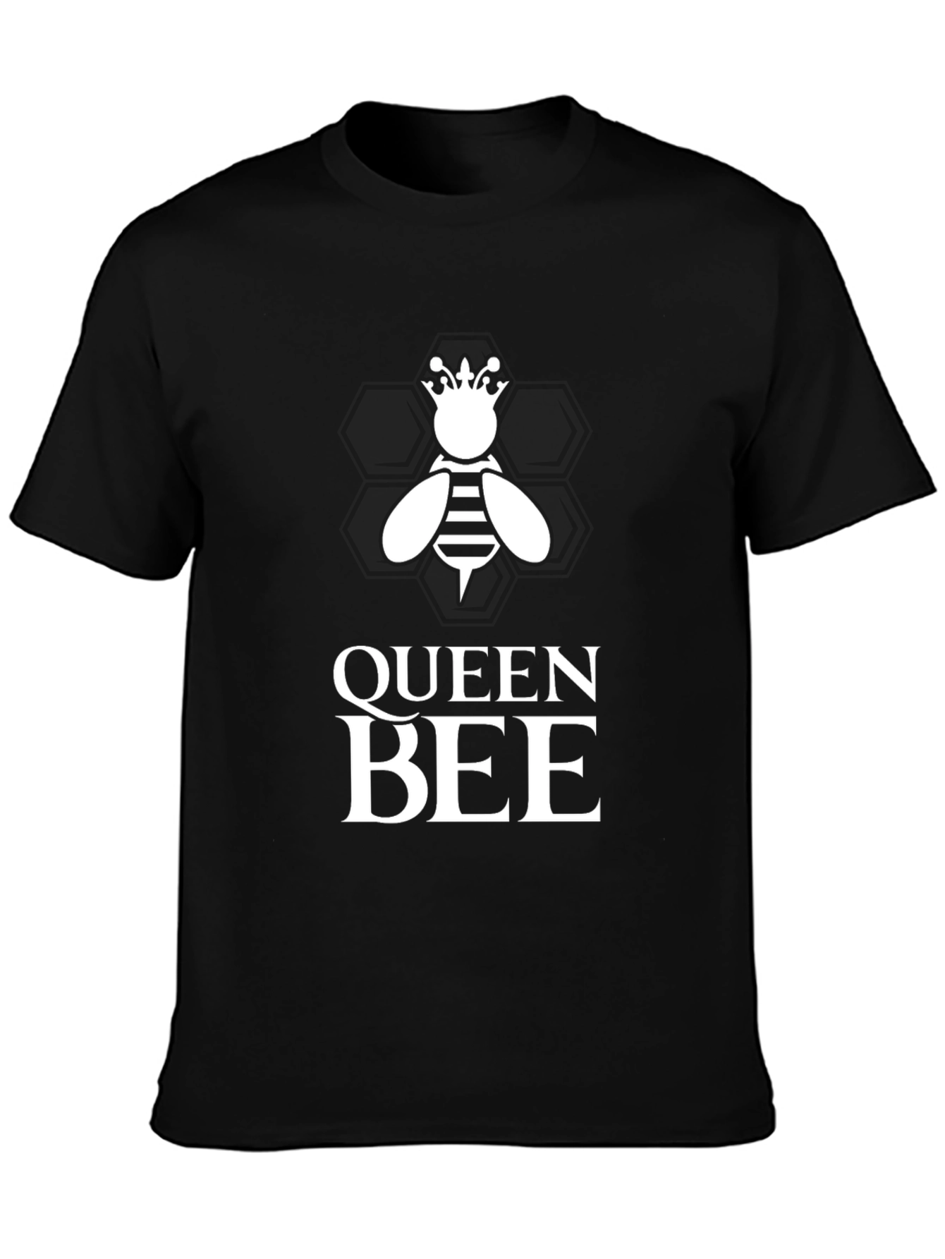 Queen Bee Graphic Tee - Black Cotton T-Shirt