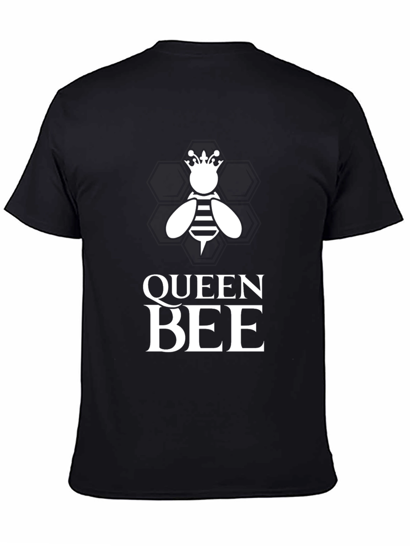 Queen Bee Graphic Tee - Black Cotton T-Shirt